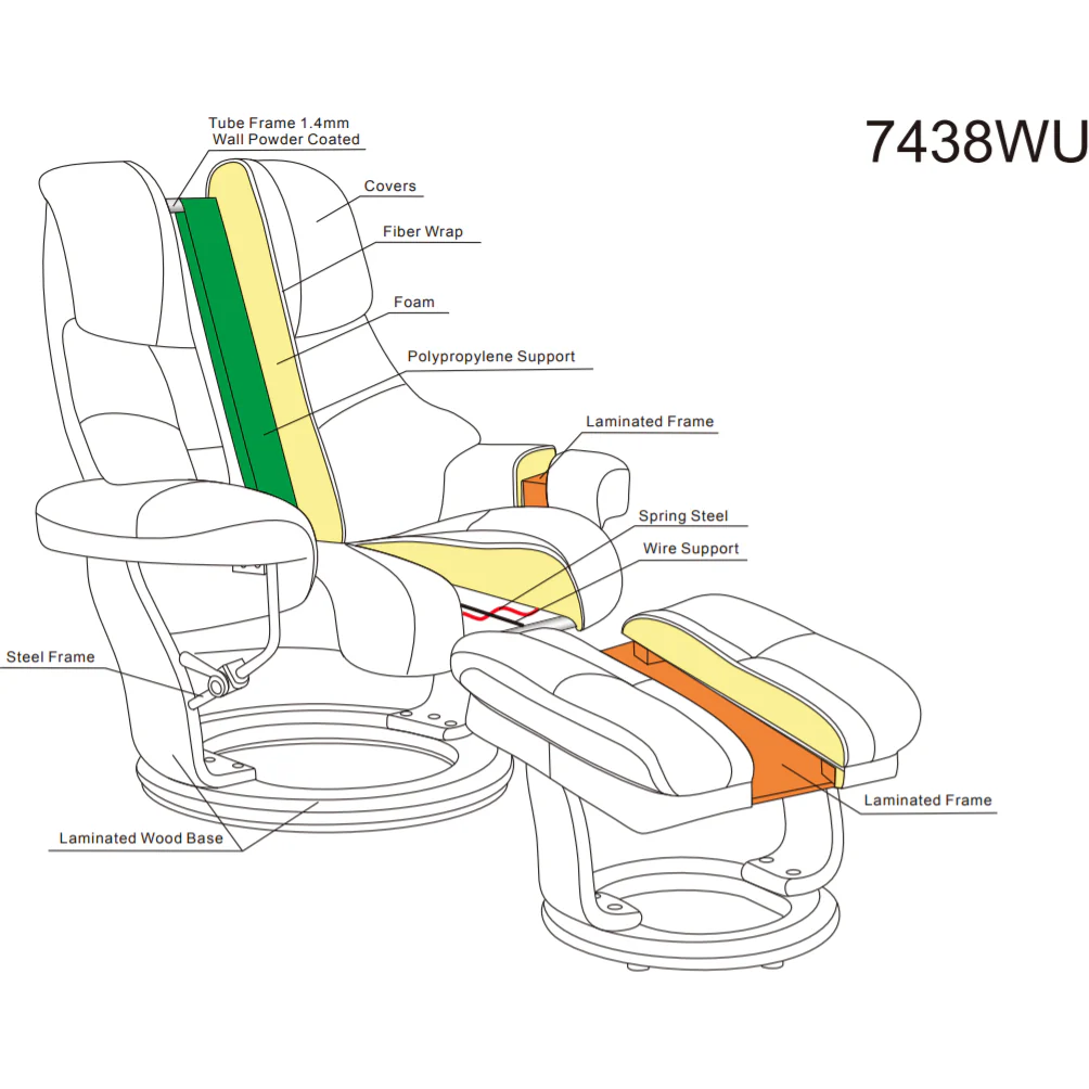 Benchmaster Nicholas II Recliner & Ottoman - Image 7
