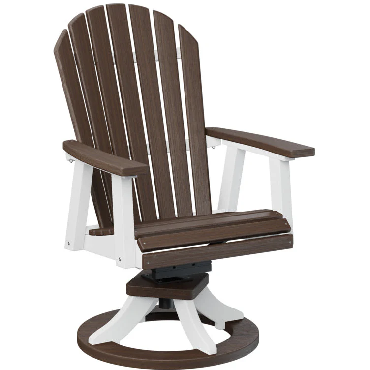 Comfo Back Adirondack Swivel Rocker Dining Chair - Image 31