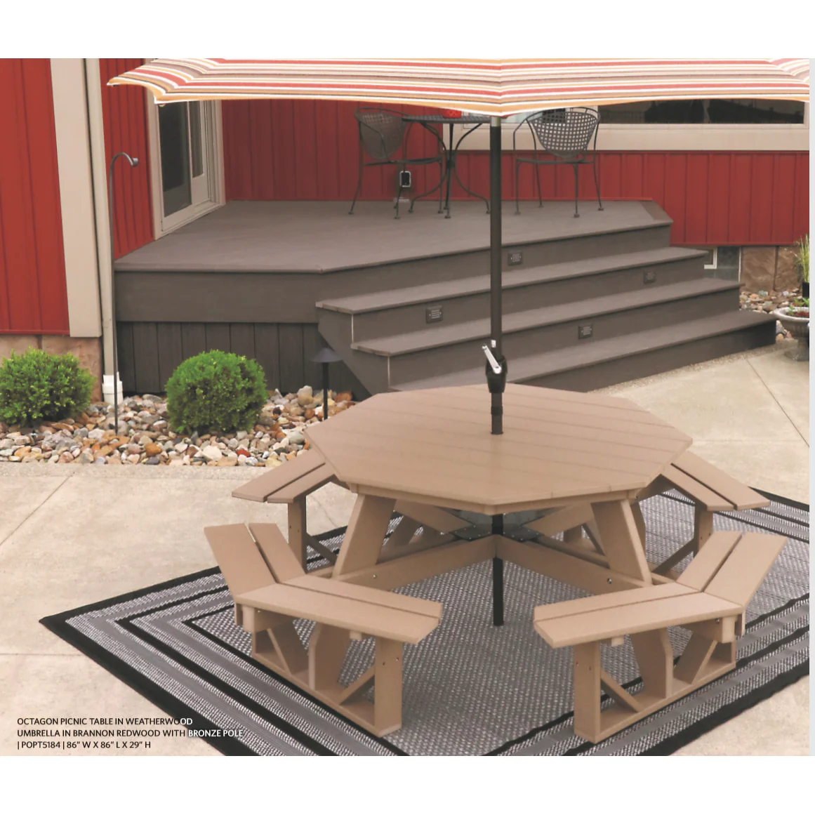 Berlin Gardens Octagon Picnic Table - Image 3