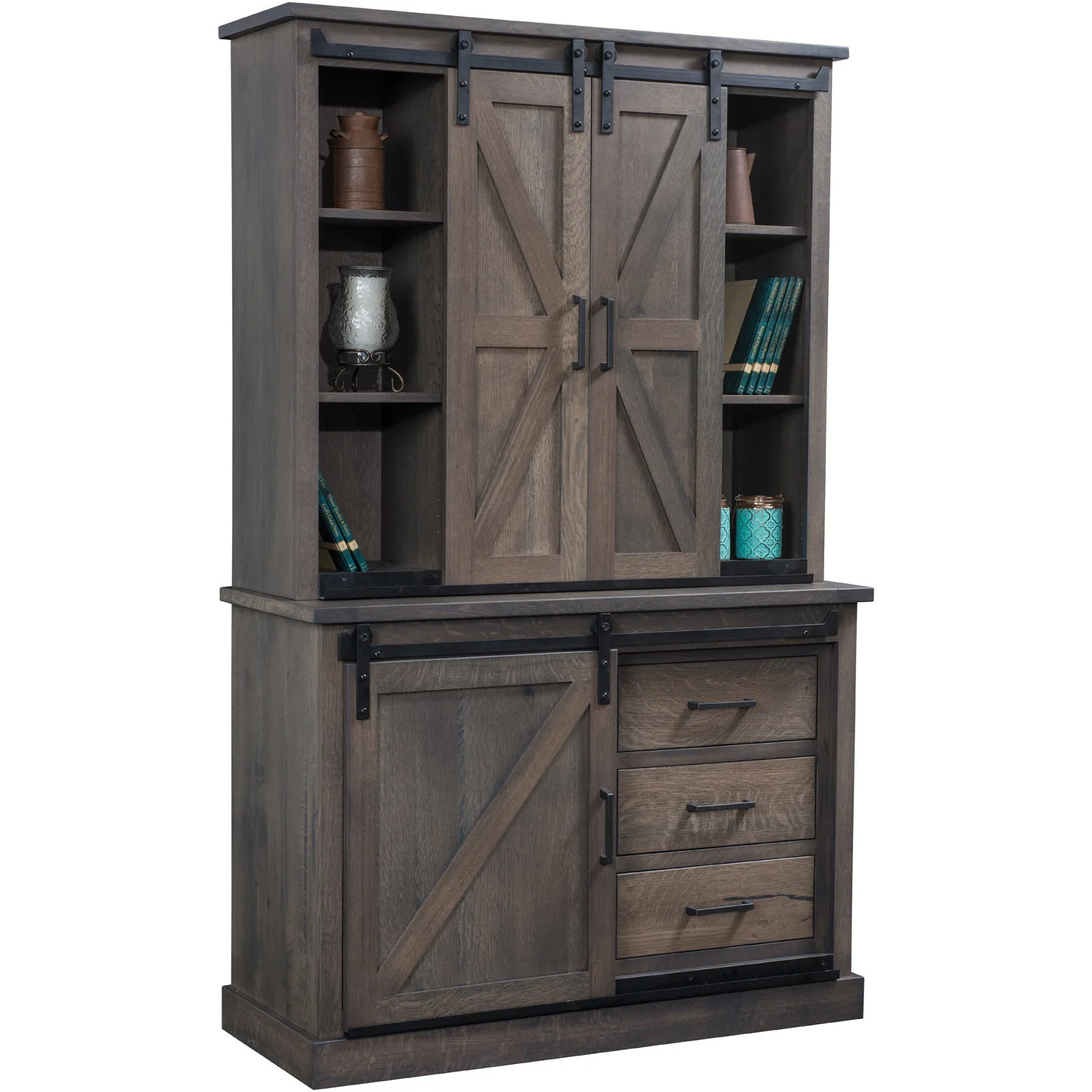 QW Amish Barn Door Cottage Buffet & Optional Hutch - Image 2