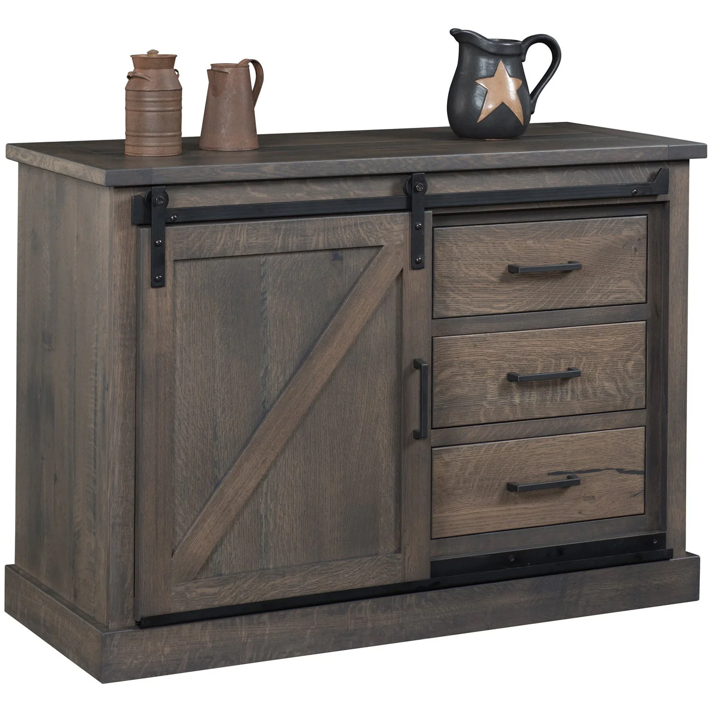 QW Amish Barn Door Cottage Buffet & Optional Hutch - Image 4