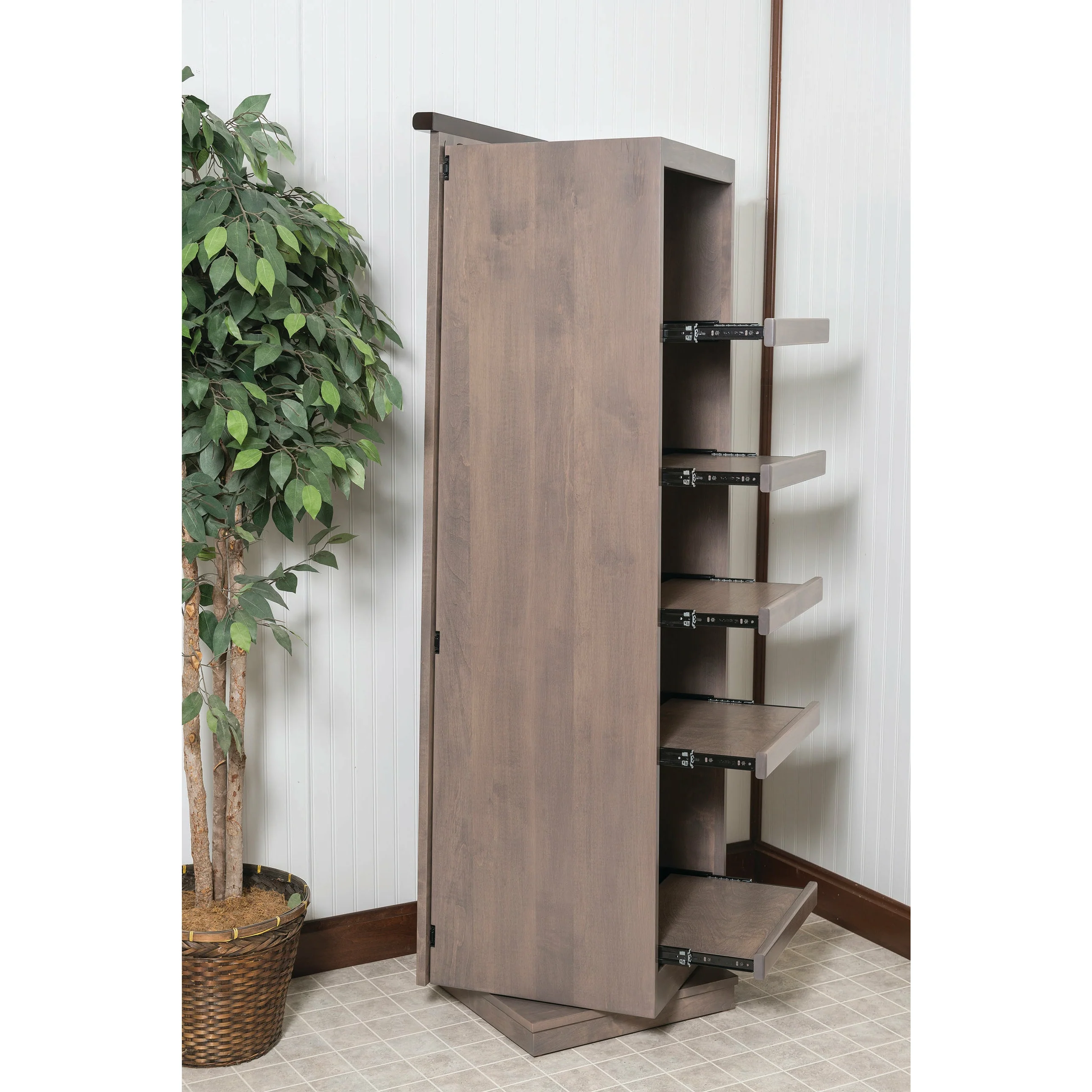 QW Amish Barn Wood Jewelry and Basket Tower - Image 4