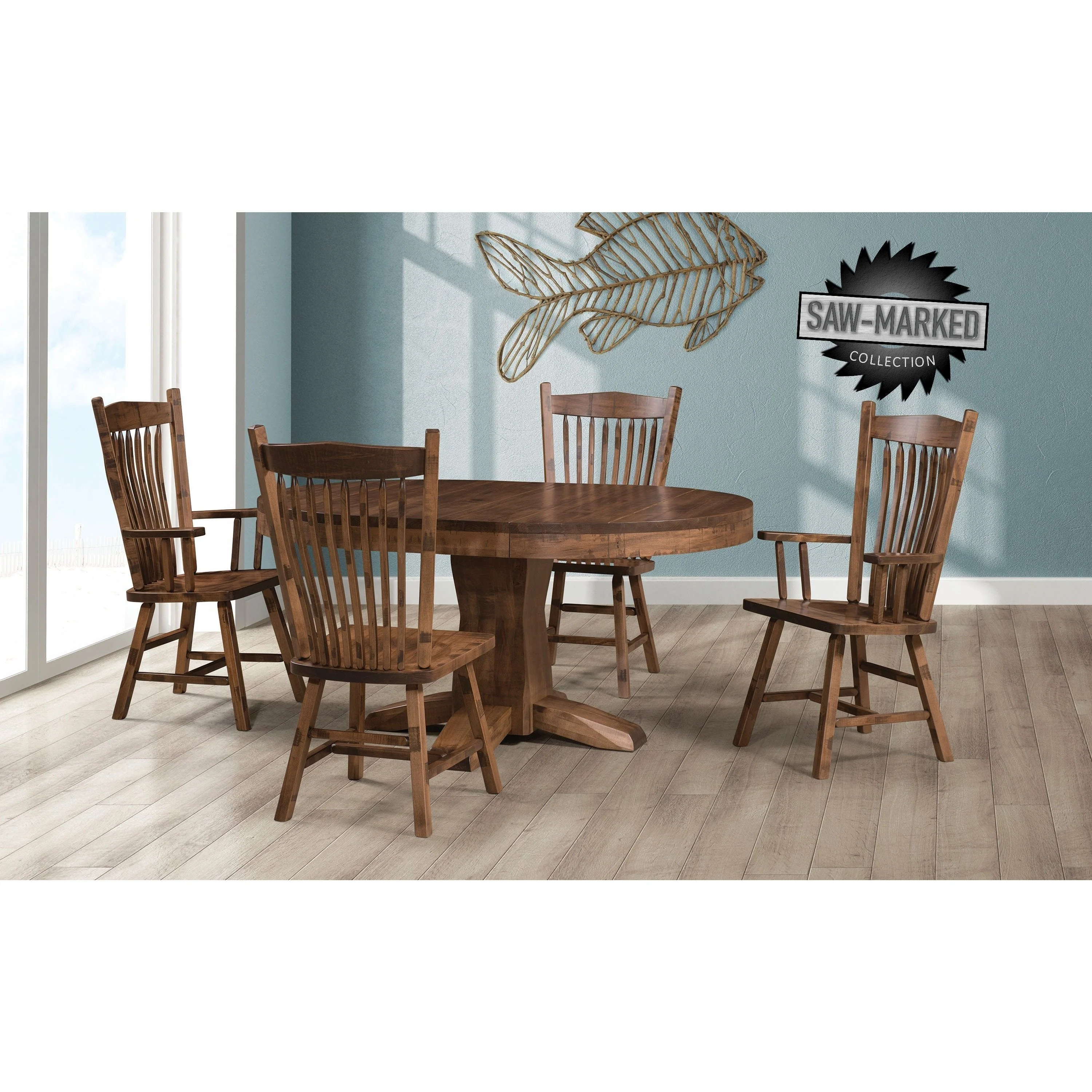 QW Amish 'Saw-Marked' Hoosier Chair - Image 2
