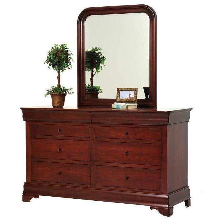 Millcraft Louis Phillipe Low Dresser w/ Optional Mirror
