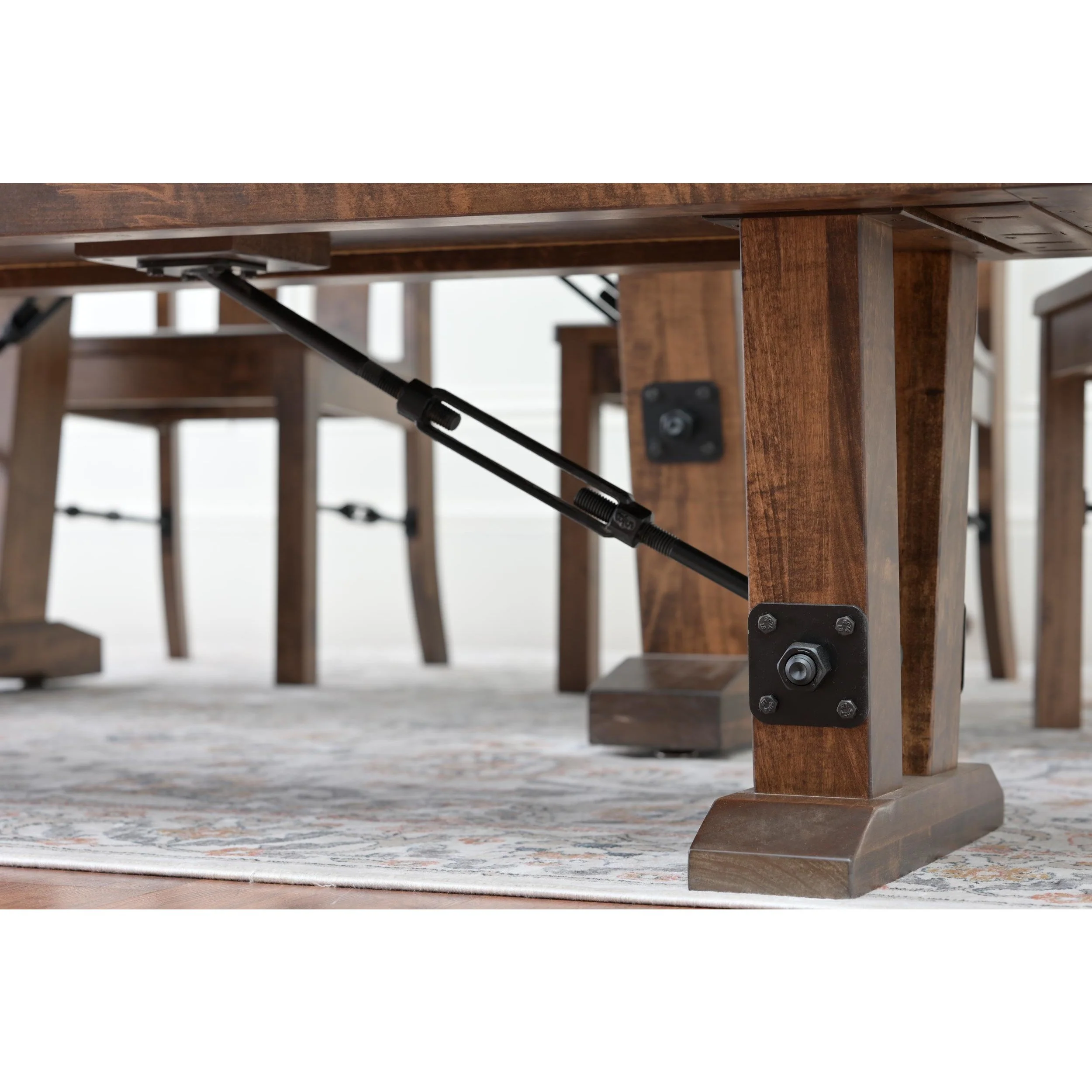 QW Amish Bayfield Plank Rustic 6pc Dining Set - Image 8