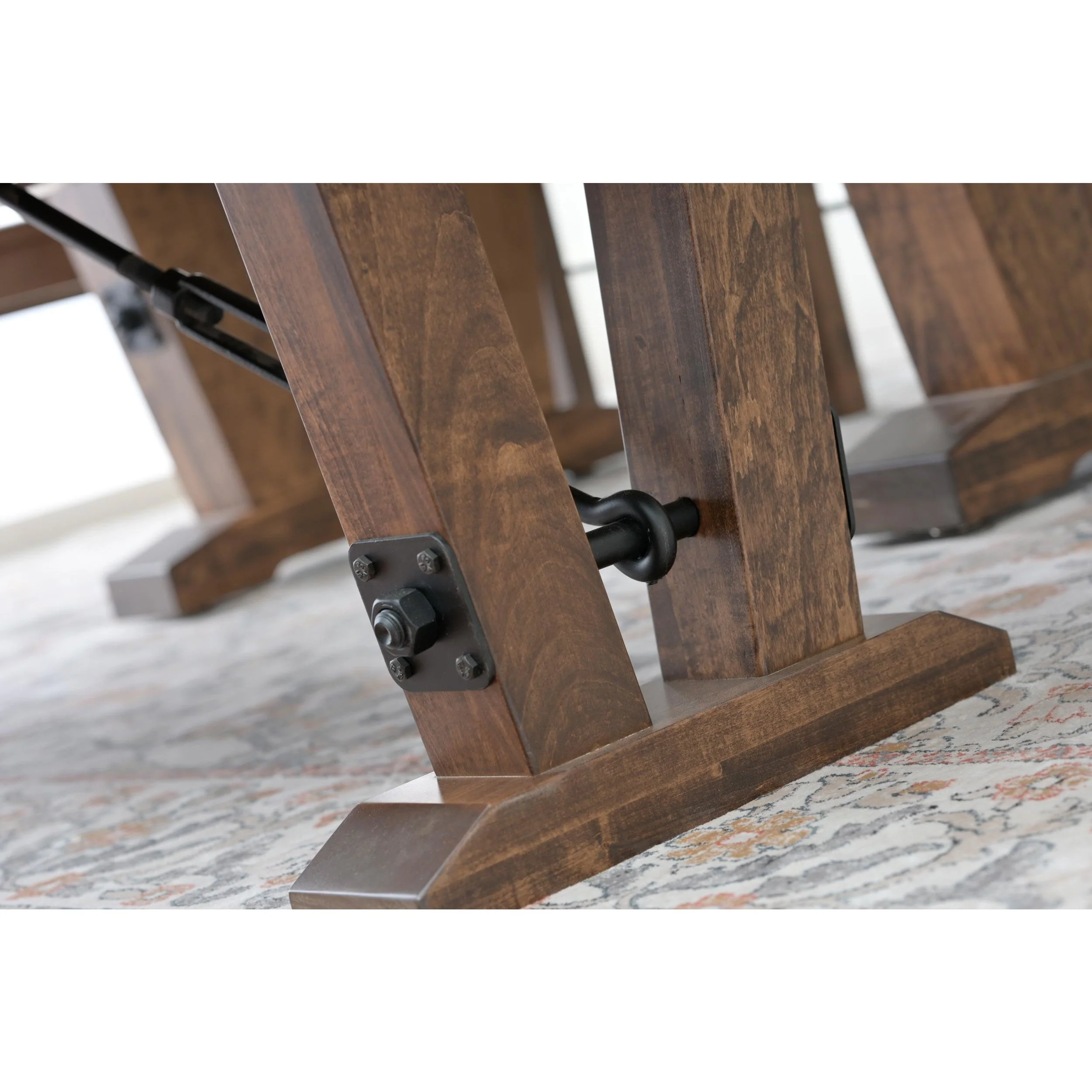 QW Amish Bayfield Plank Rustic 6pc Dining Set - Image 9
