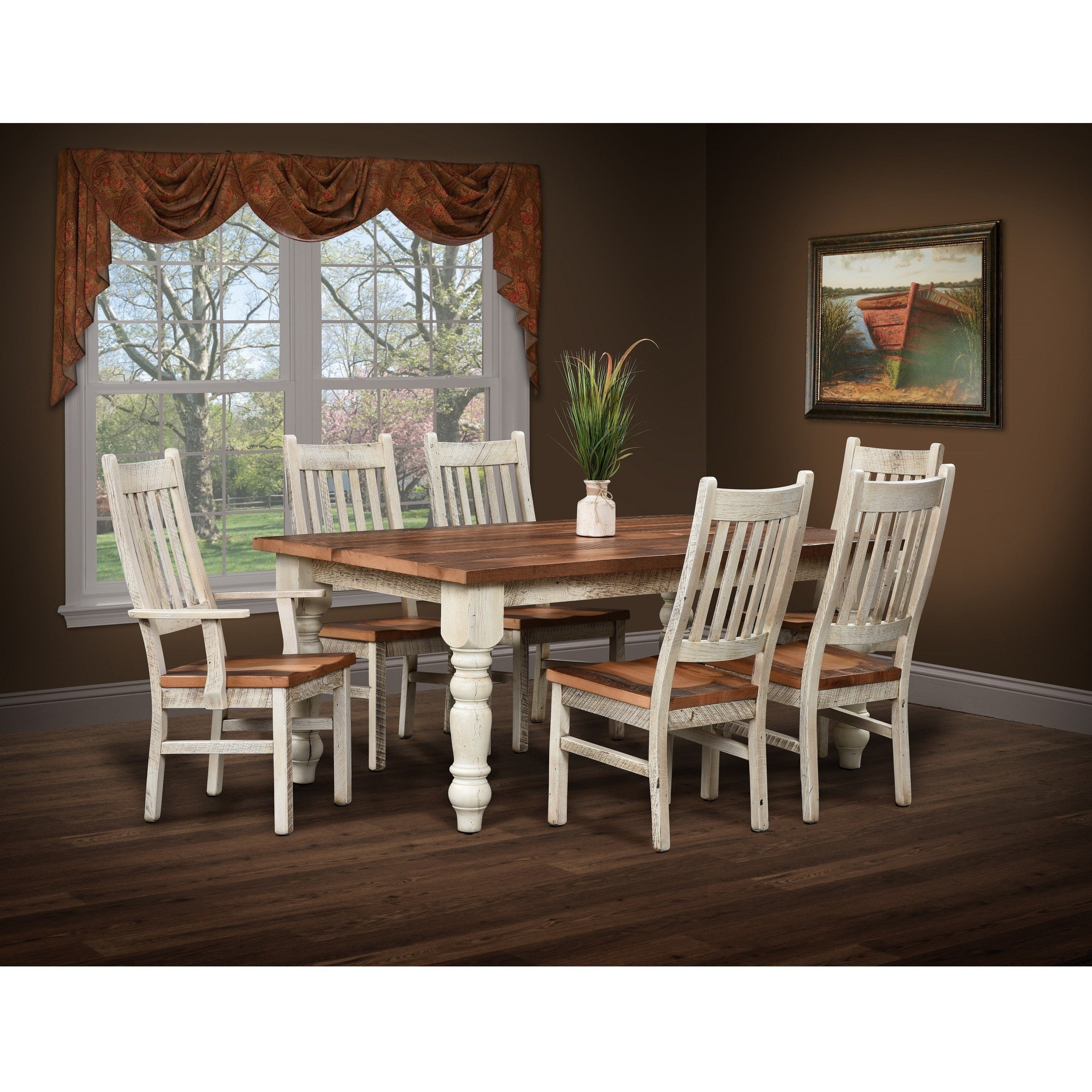 QW Amish Farmhouse Reclaimed Barnwood Table - Image 3