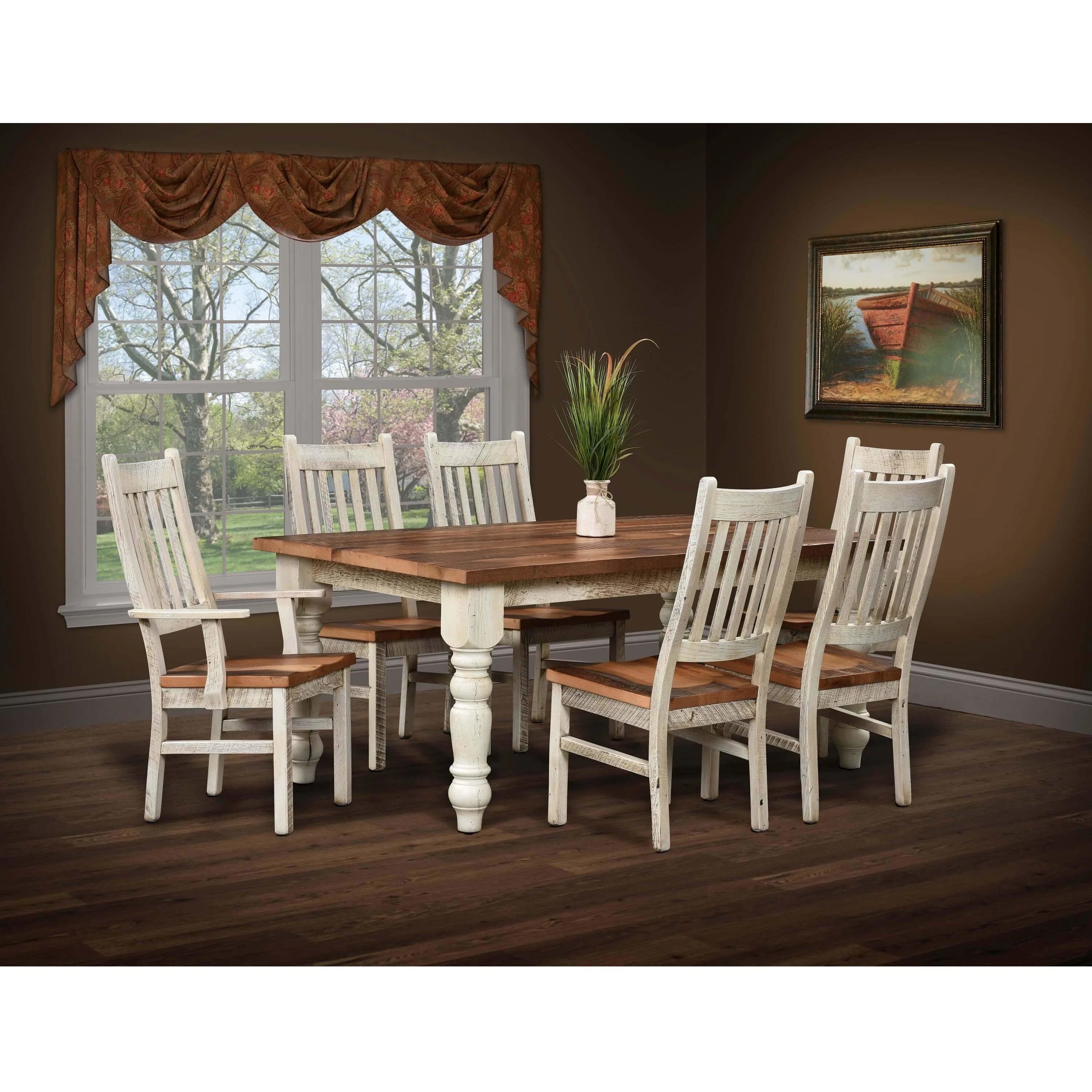 QW Amish Farmhouse Reclaimed Barnwood 7pc Set - Image 2