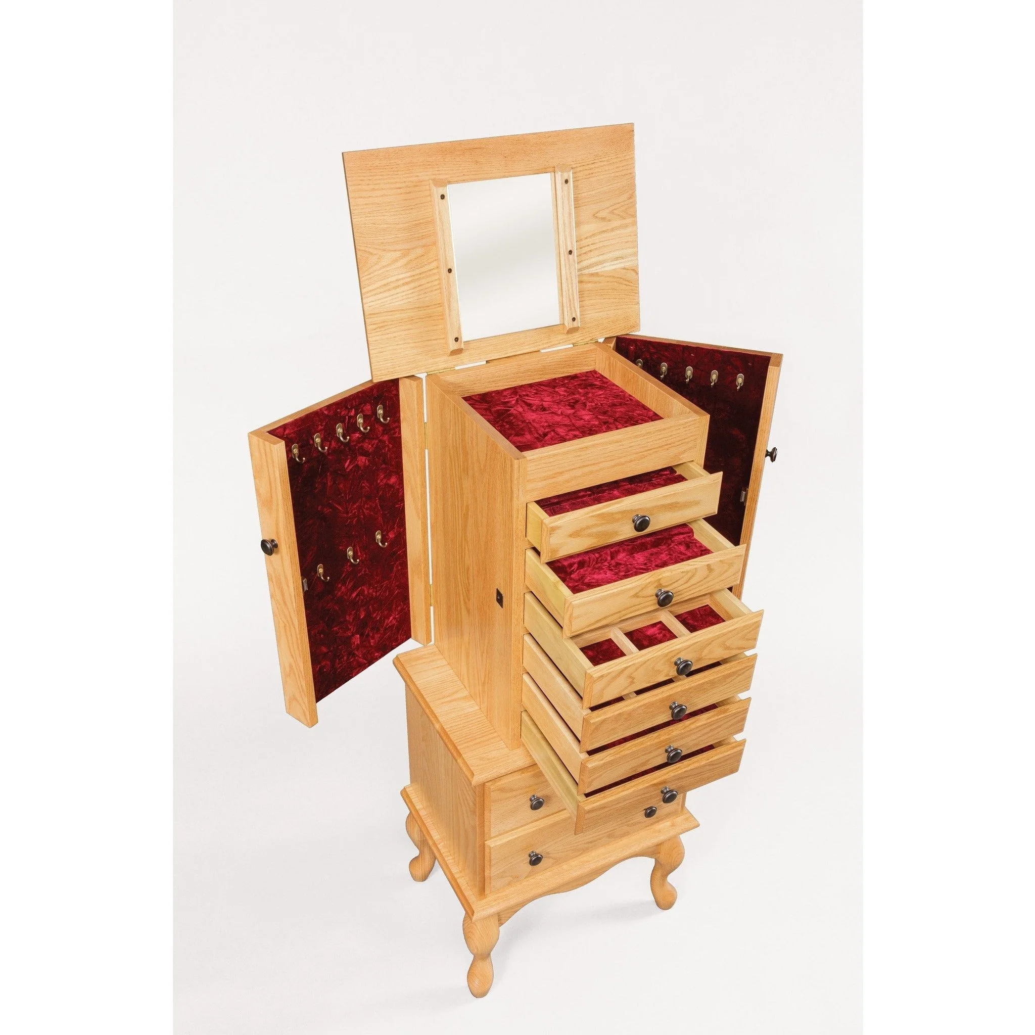 QW Amish Split Queen Anne Jewelry Armoire - Image 2