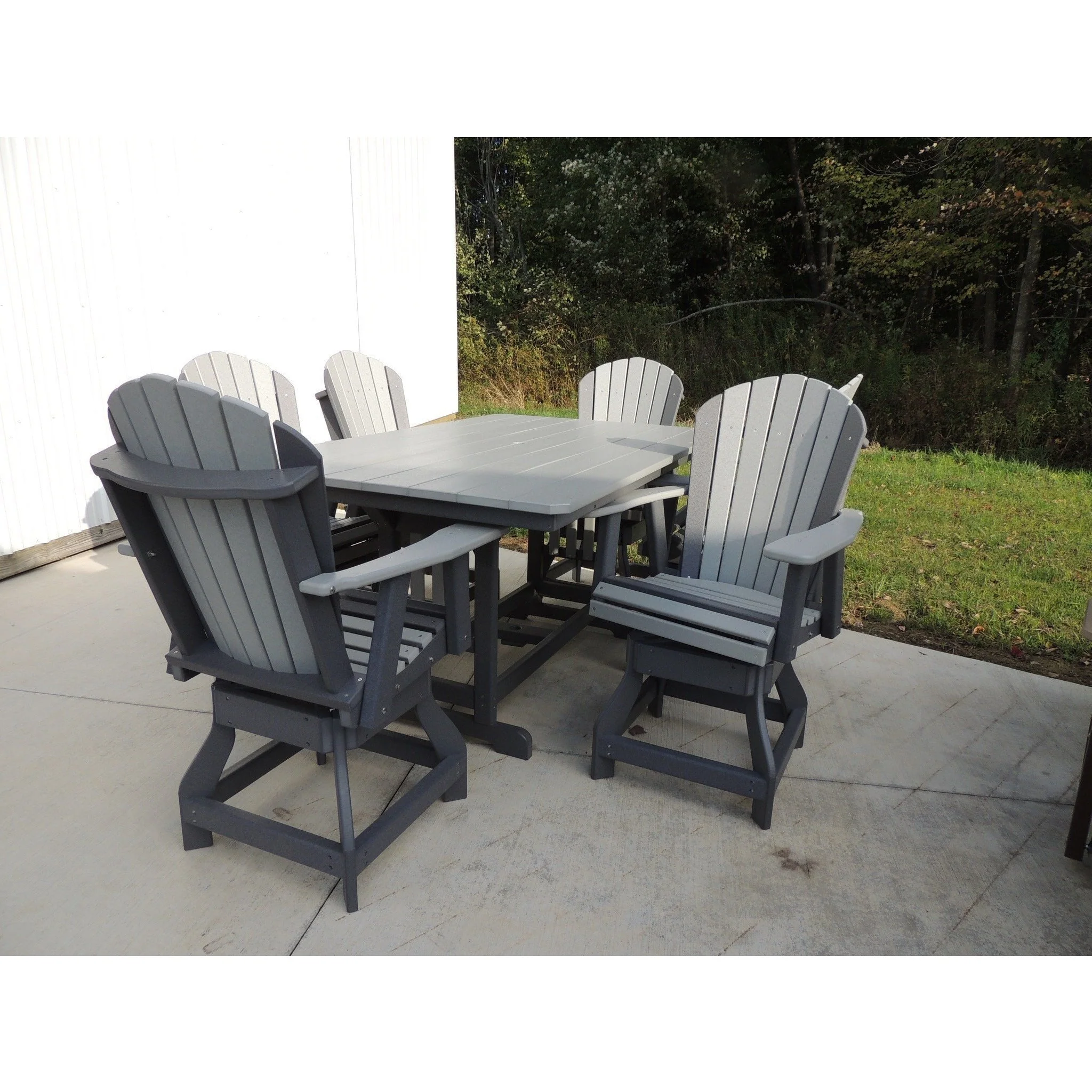 QW Amish Adirondack 7pc Counter Swivel Set - Image 2