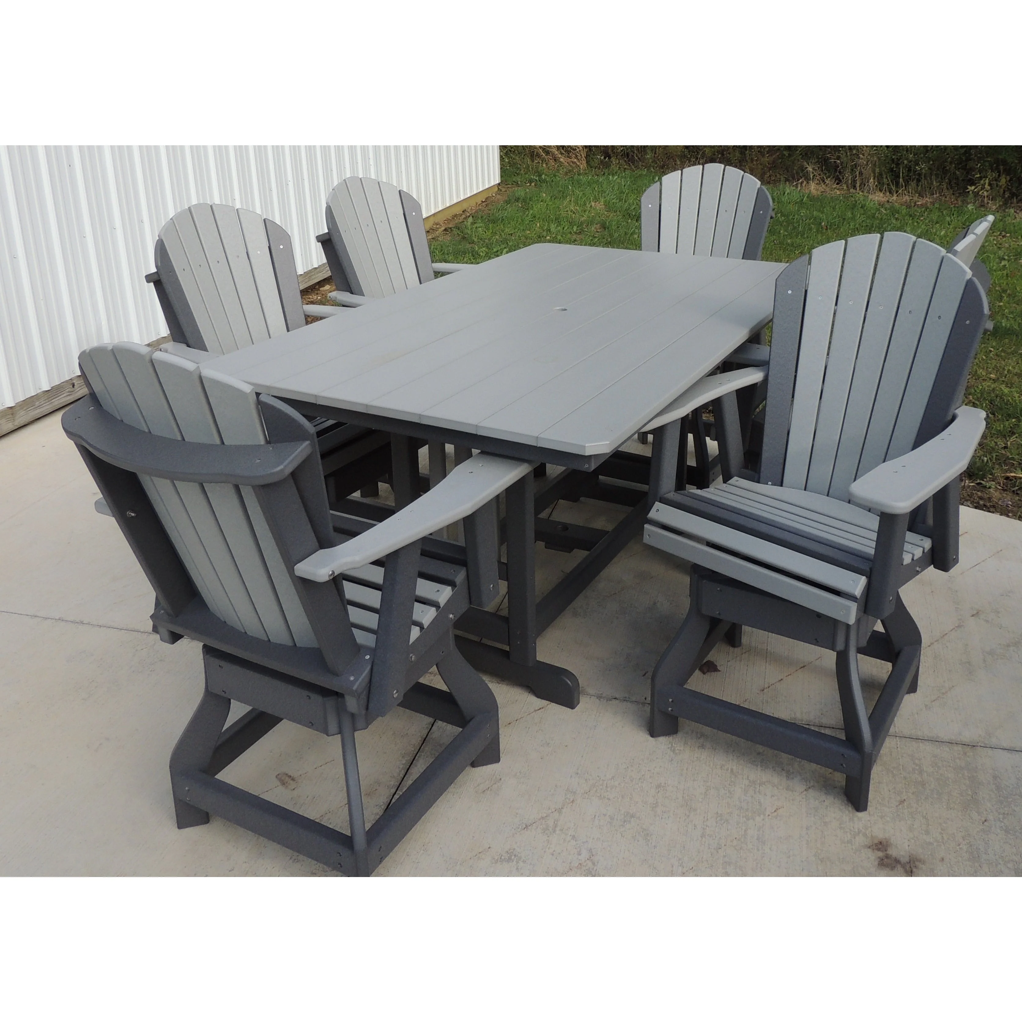 QW Amish Adirondack 7pc Counter Swivel Set - Image 3