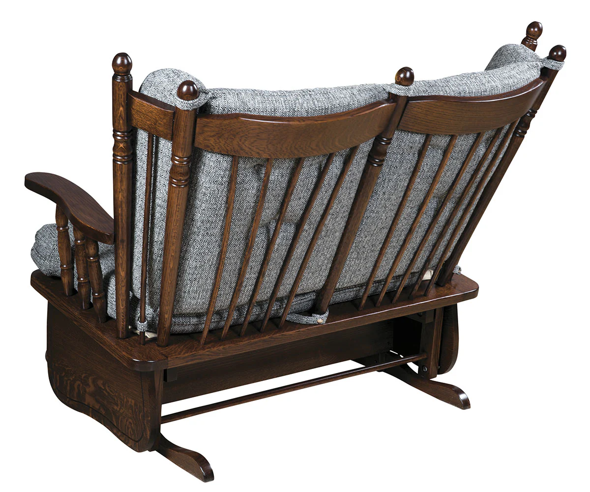 QW Amish 4-Post High Back Loveseat Glider - Image 2
