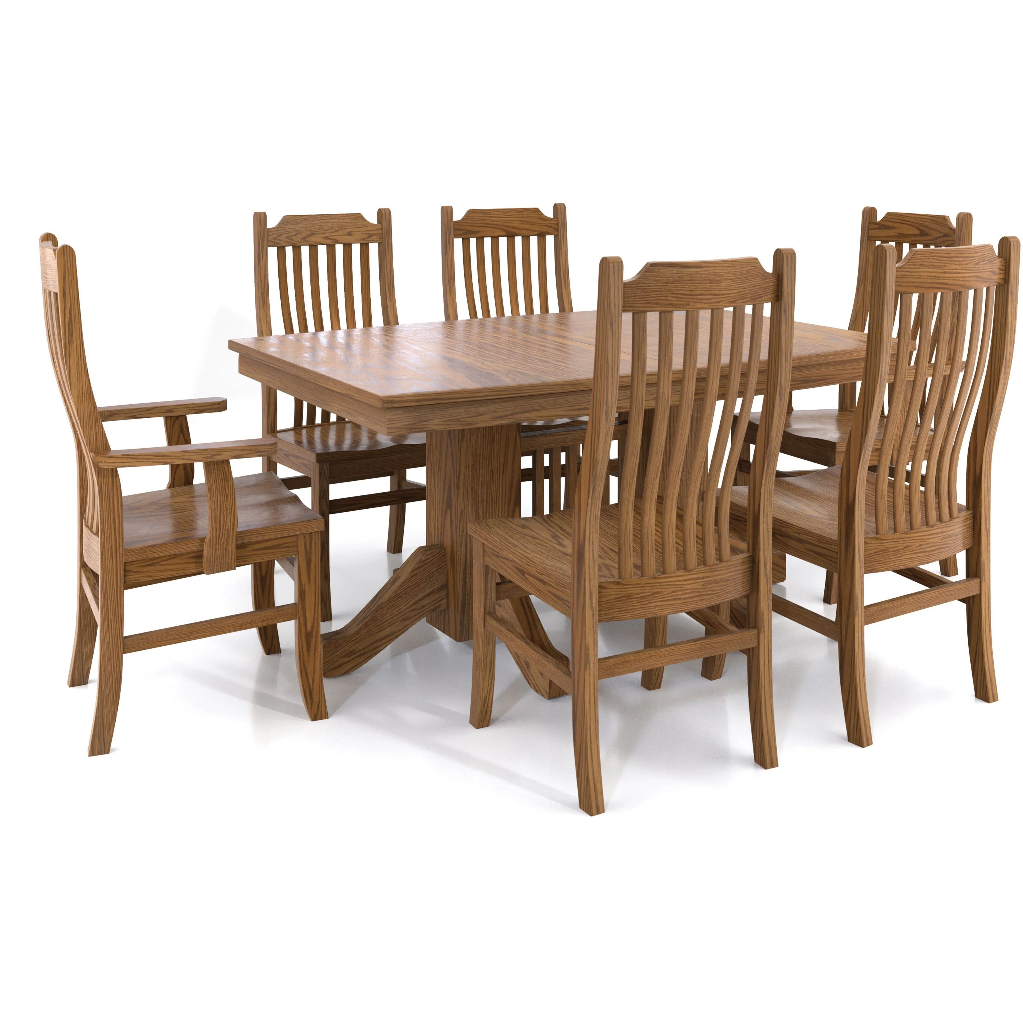 QW Amish 46C Mission Arm Chair - Image 2
