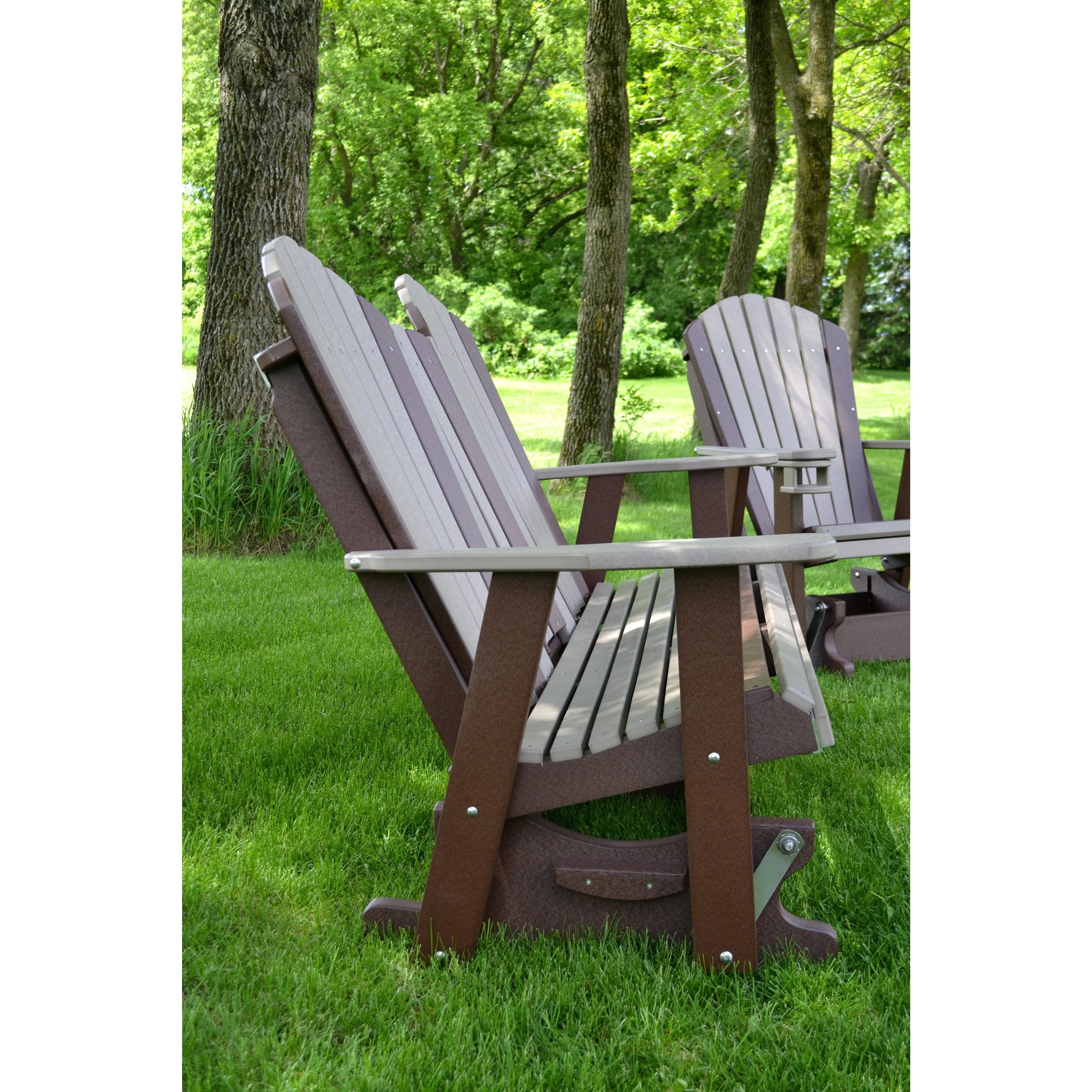 QW Amish Adirondack 5ft Glider with Folding Tray - Image 11