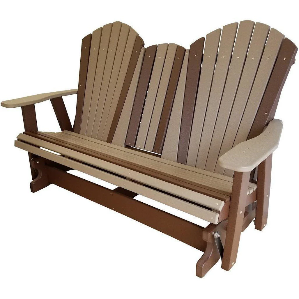 QW Amish Adirondack 5ft Glider with Folding Tray - Image 7
