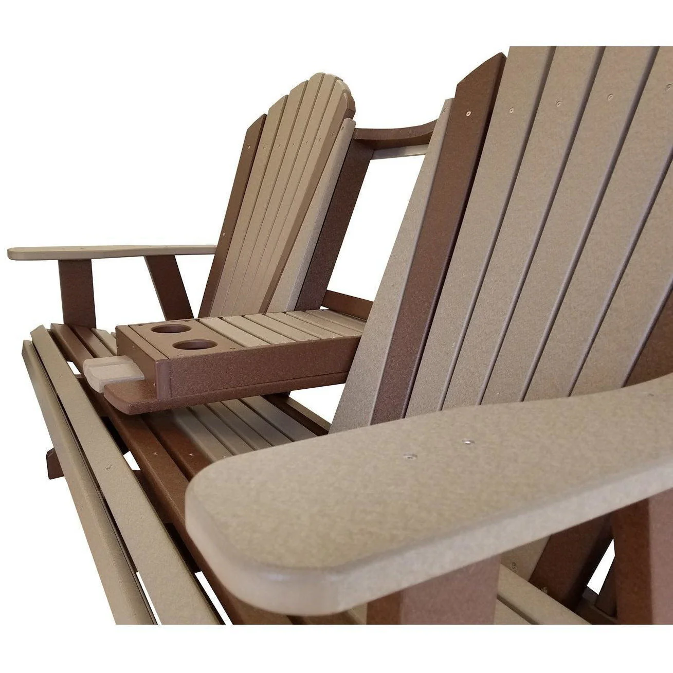QW Amish Adirondack 5ft Glider with Folding Tray - Image 8