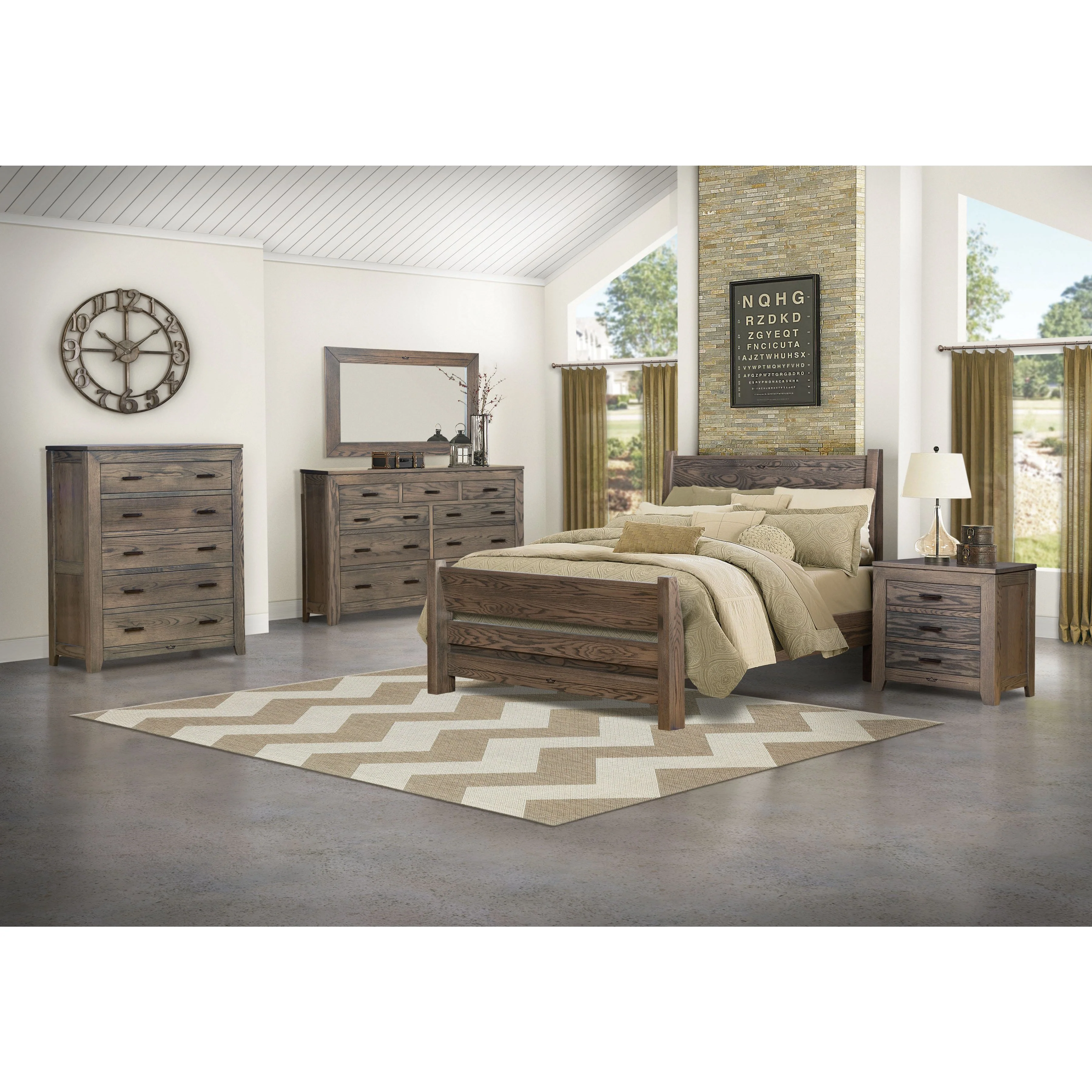 QW Amish Addison Flat Panel Bed - Image 2