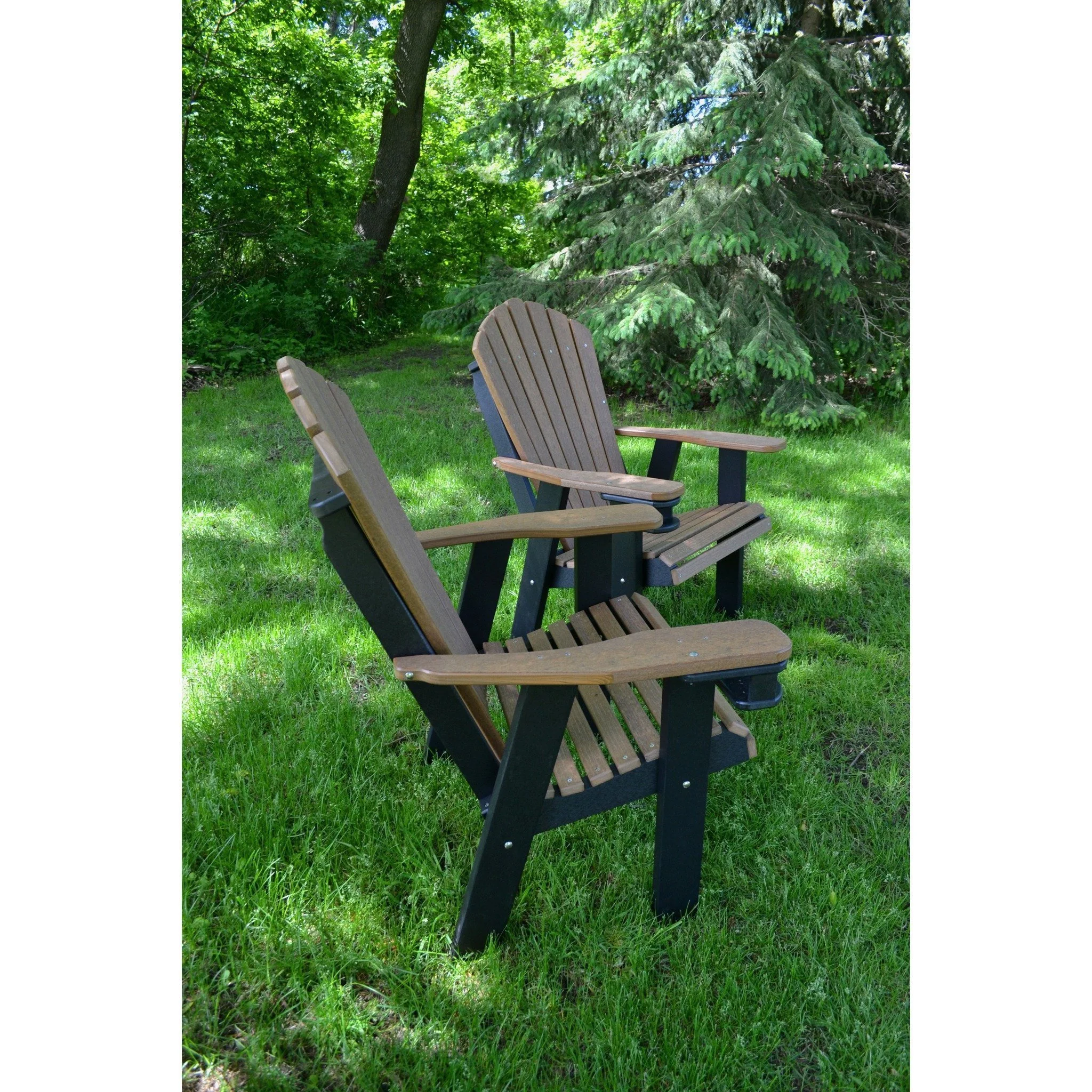 QW Amish Adirondack Chair - Wood Grain Poly - Image 6