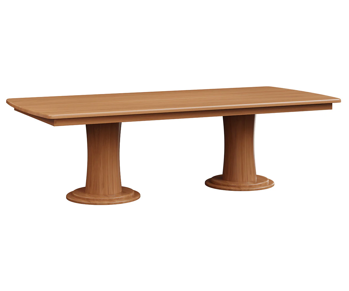 QW Amish Alana Double Pedestal Table