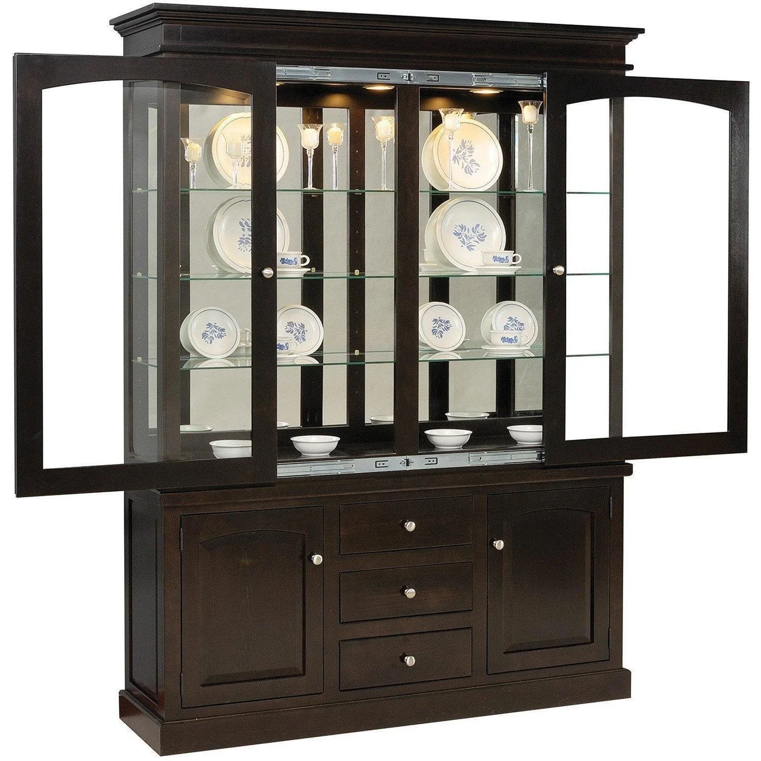 QW Amish Anabel Sliding Door Hutch - Image 2