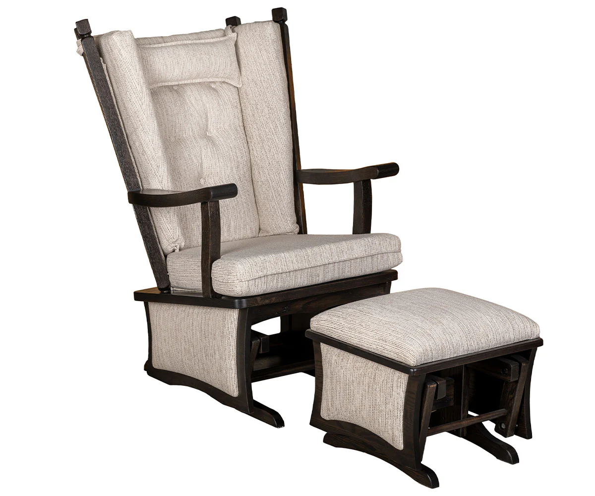 QW Amish Ashland Inlay Glider & Optional Ottoman