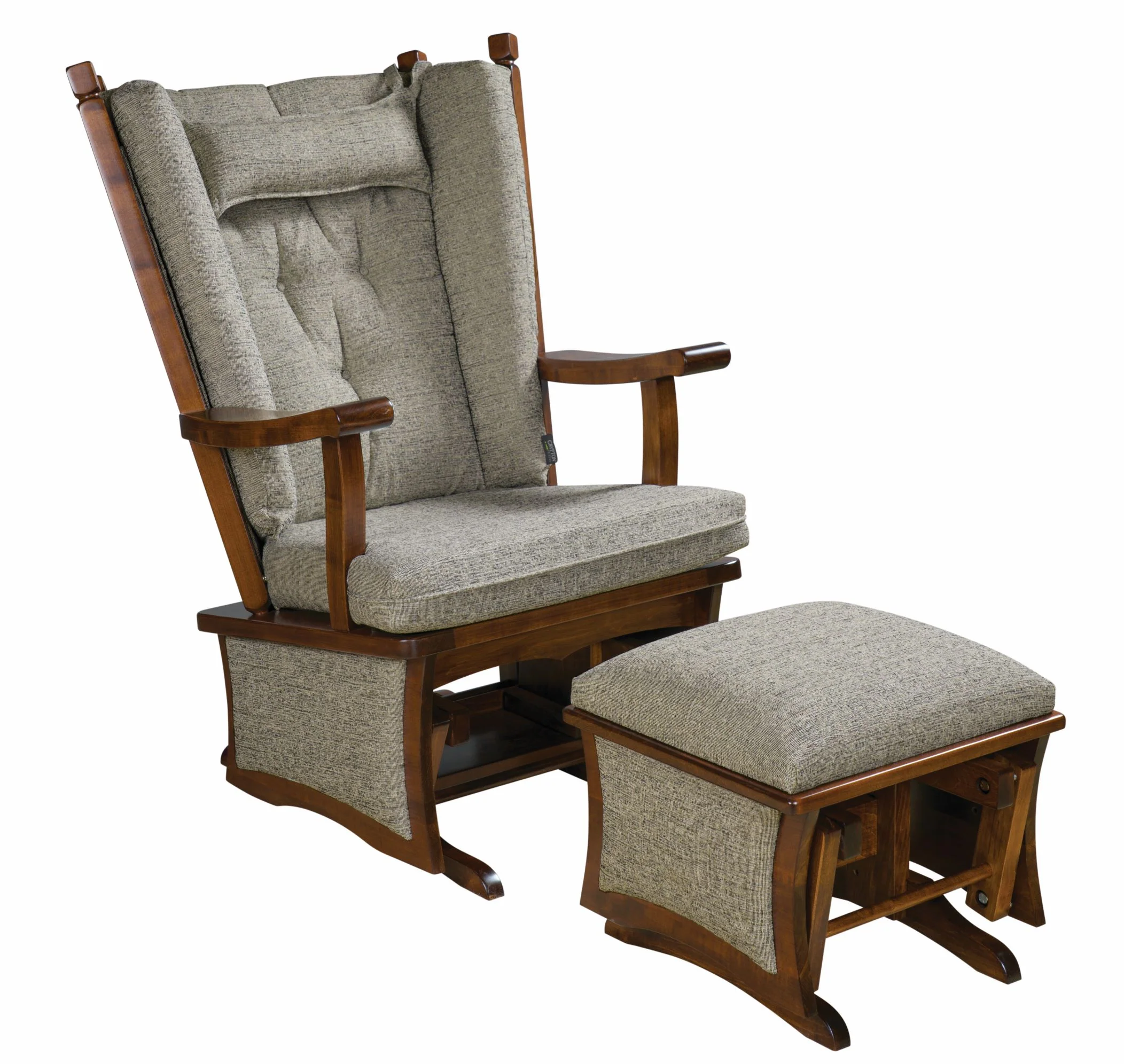 QW Amish Ashland Inlay Glider & Optional Ottoman - Image 3