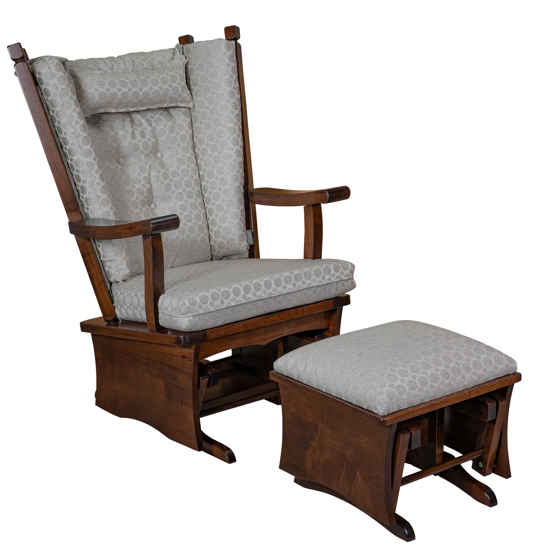 QW Amish Ashland Panel Glider & Optional Ottoman - Image 3