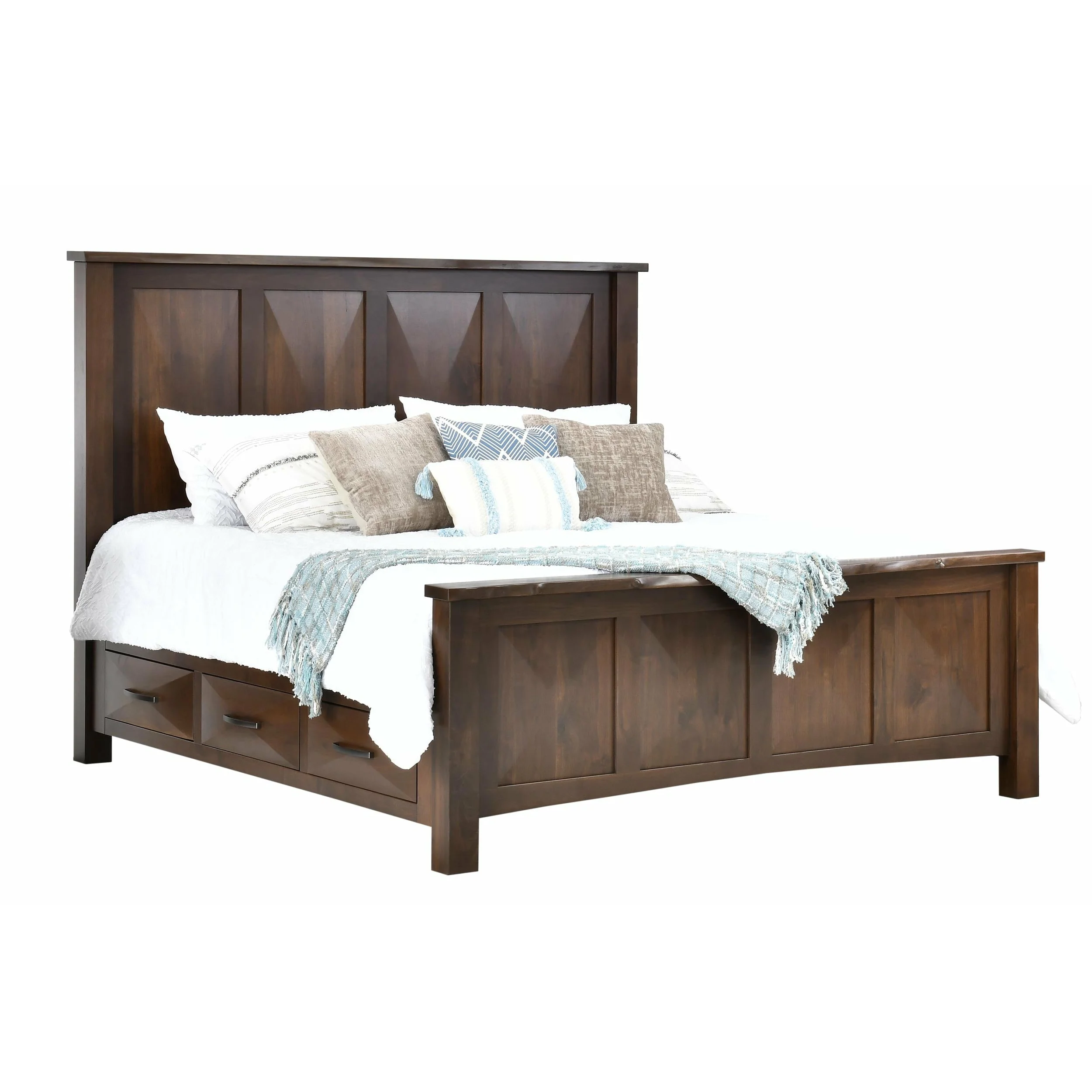 QW Amish Atley Live Edge 5pc Set w/ Storage Bed - Image 2