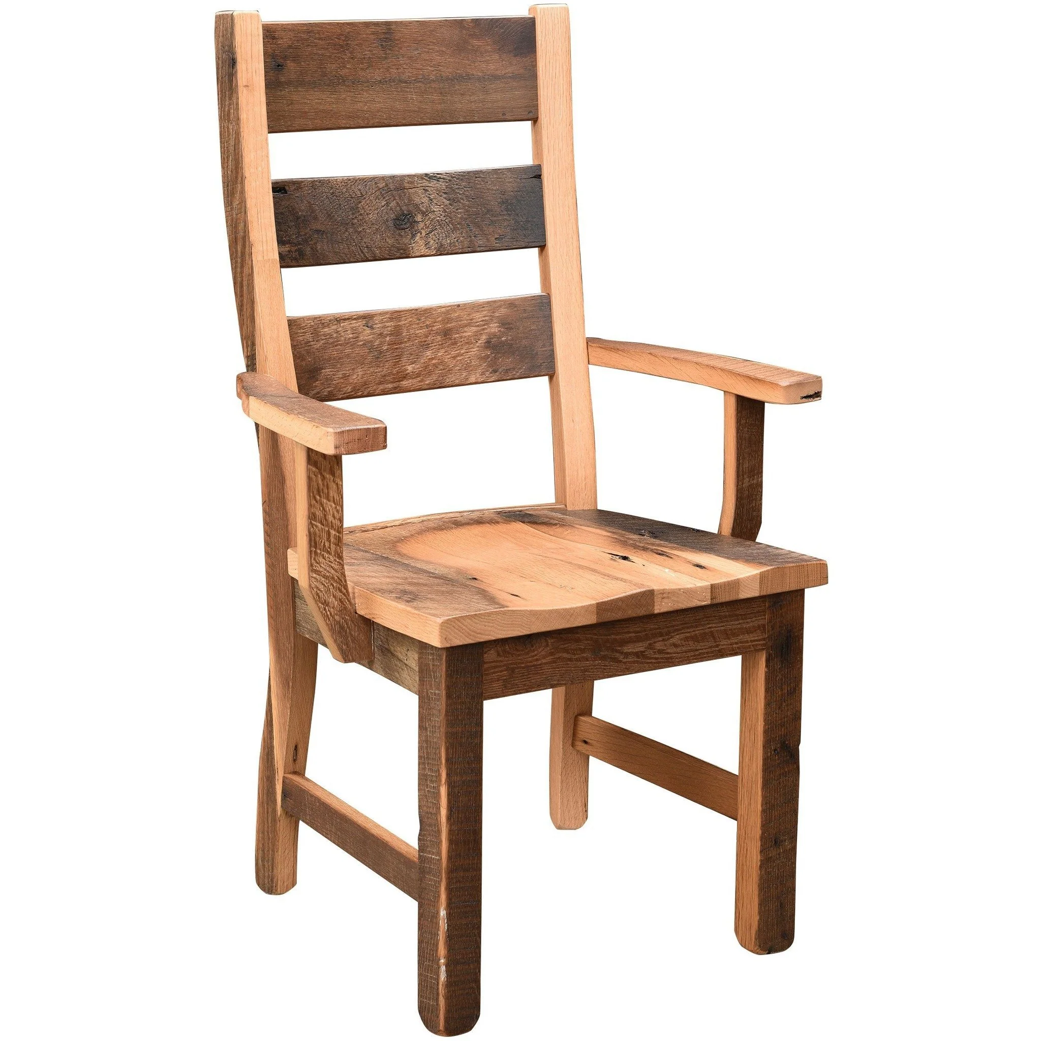 QW Amish Barlette Reclaimed Barnwood 7pc Dining Set - Image 4