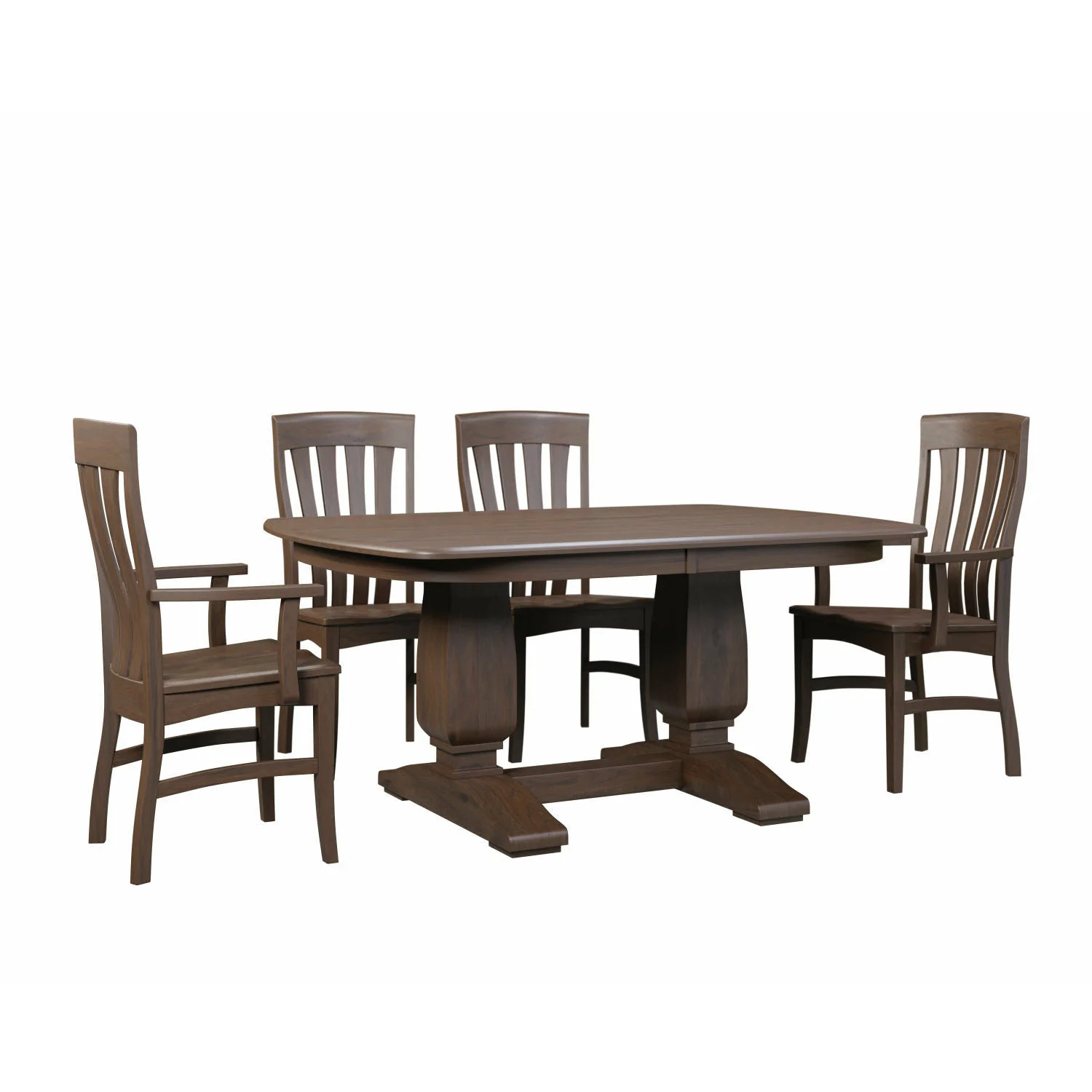 QW Amish Basset Double Pedestal Table - Image 3