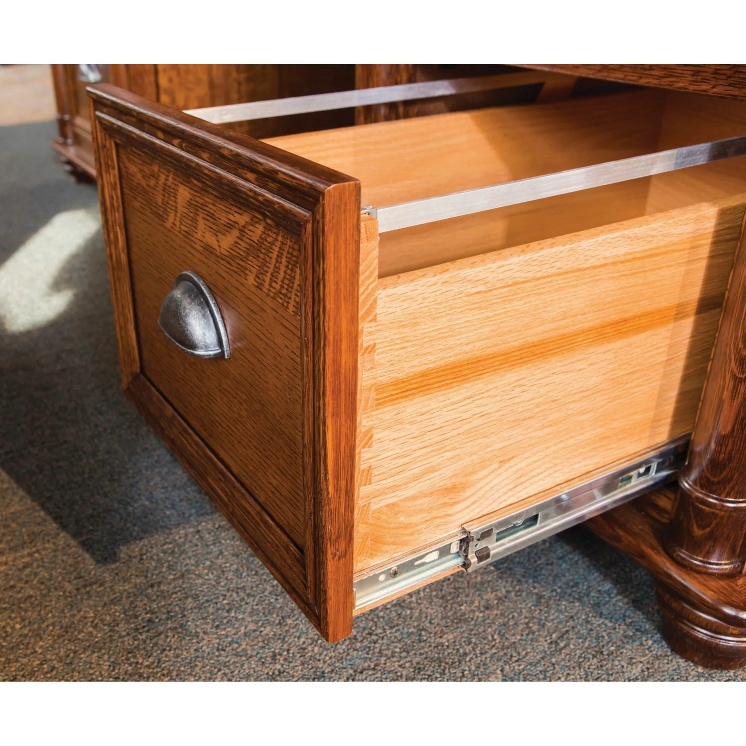 QW Amish Belmont 10 Drawer File Credenza - Image 2
