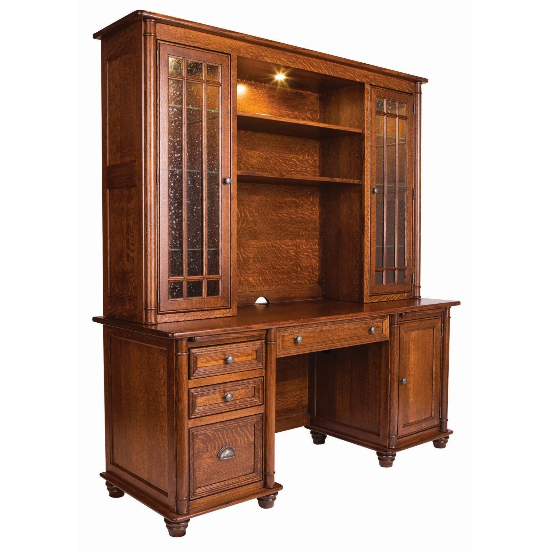 QW Amish Belmont Credenza Desk & Hutch - Image 2