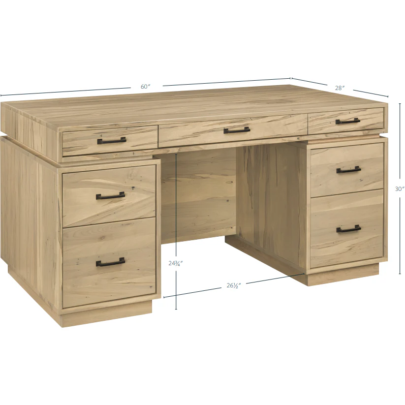 QW Amish Bordeaux Executive Desk - Image 3
