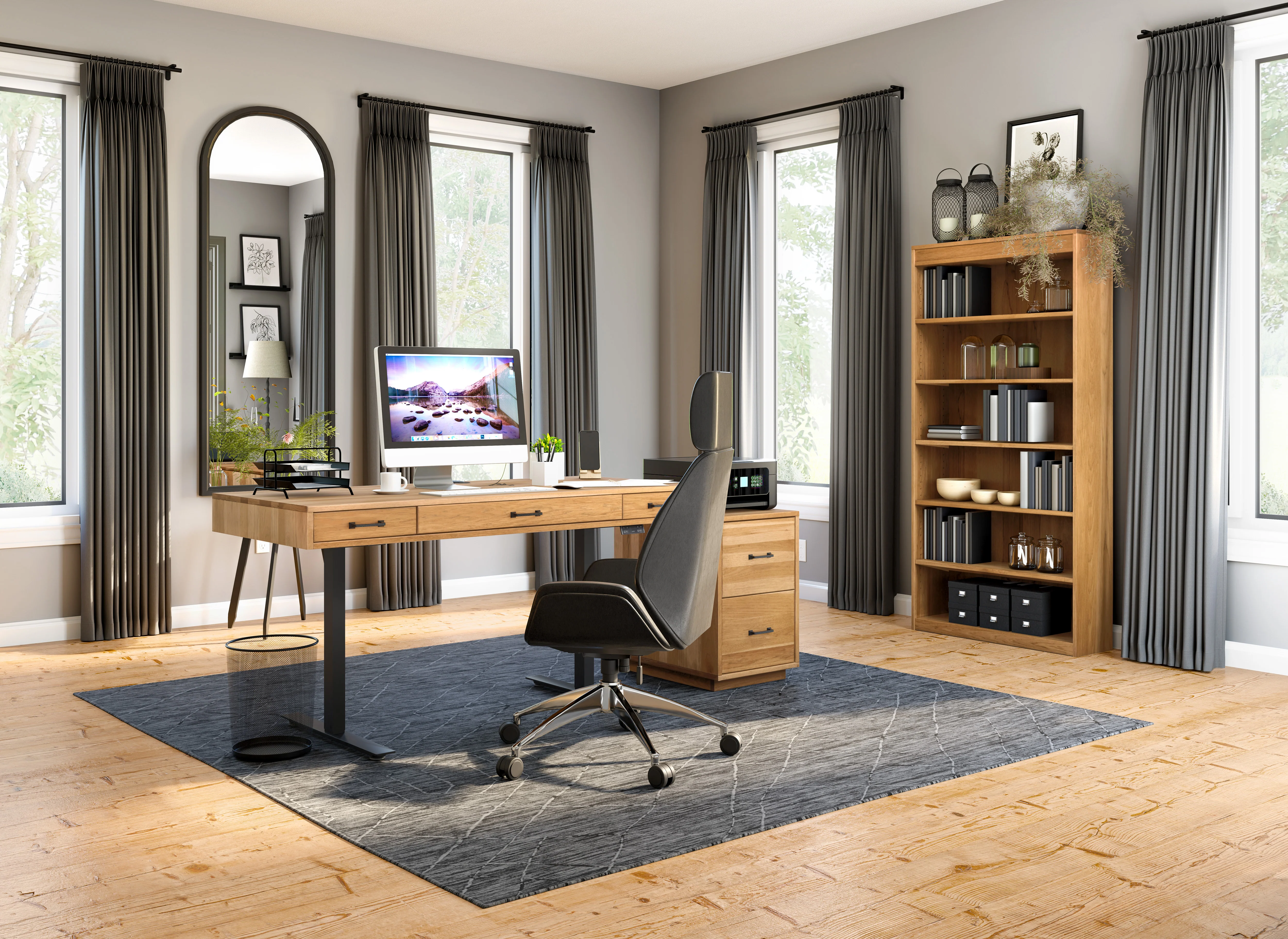 QW Amish Bordeaux Lift Desk - Image 5