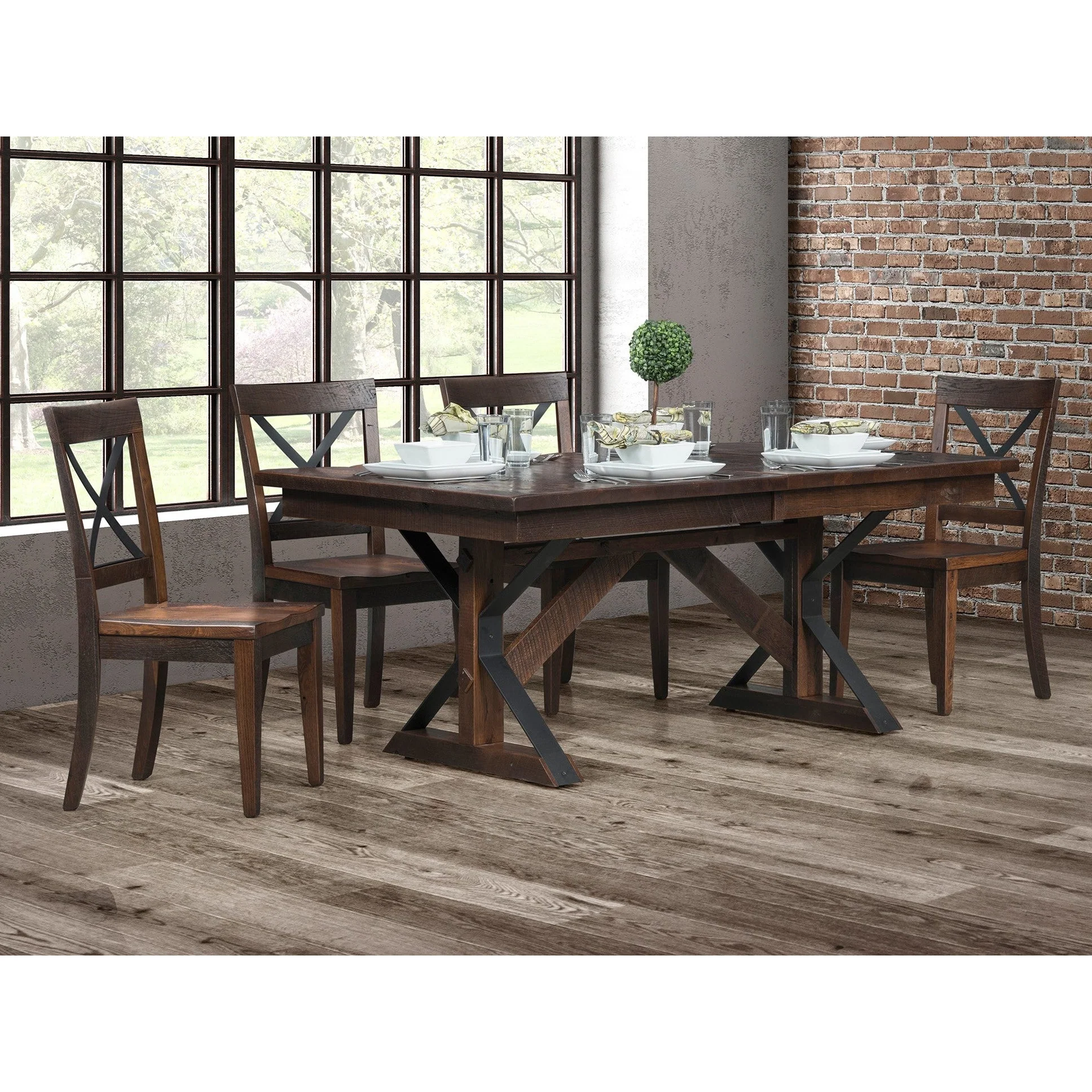 QW Amish Wellington Reclaimed Barnwood Arm Chair - Image 3