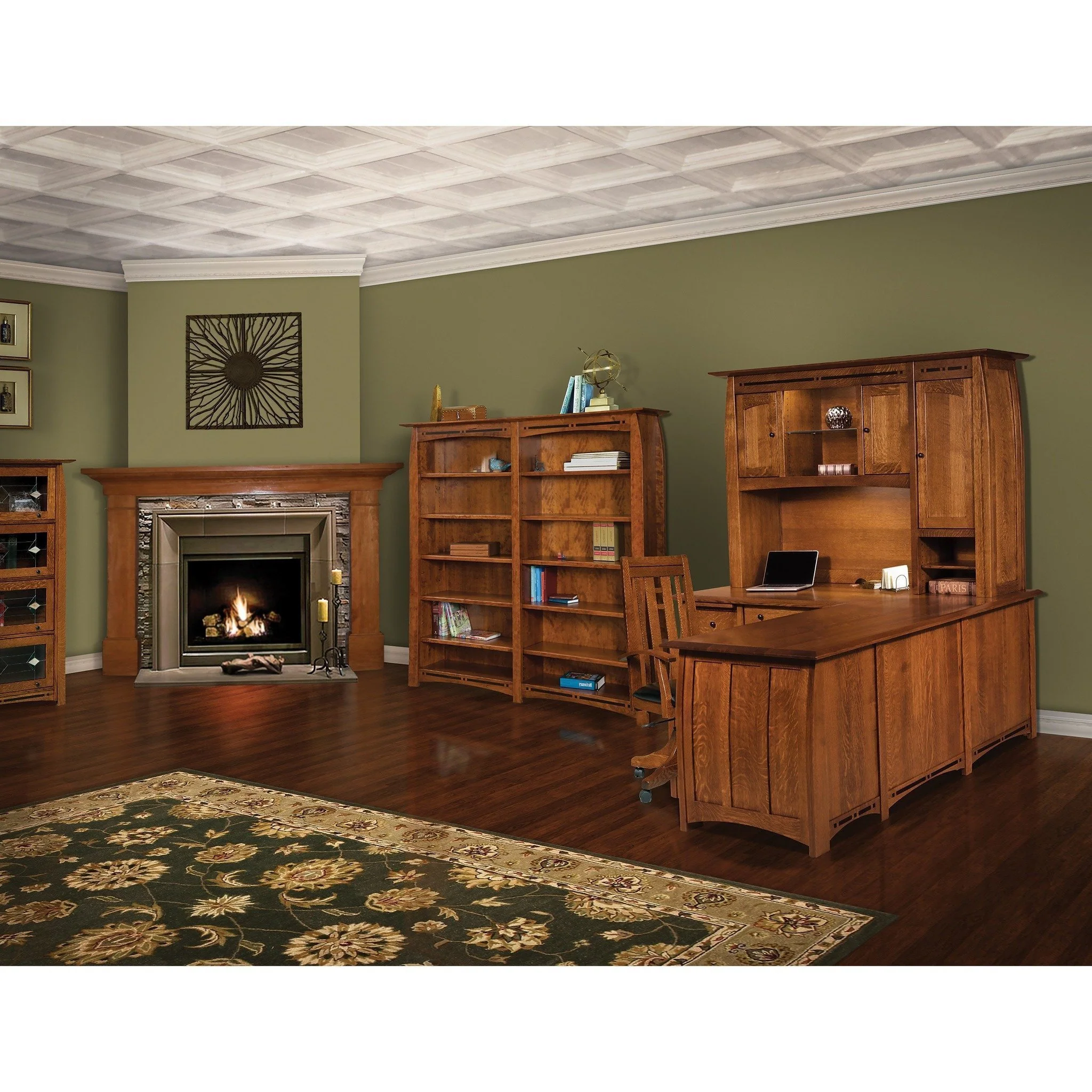 QW Amish Boulder Creek Large Credenza & Hutch - Image 2