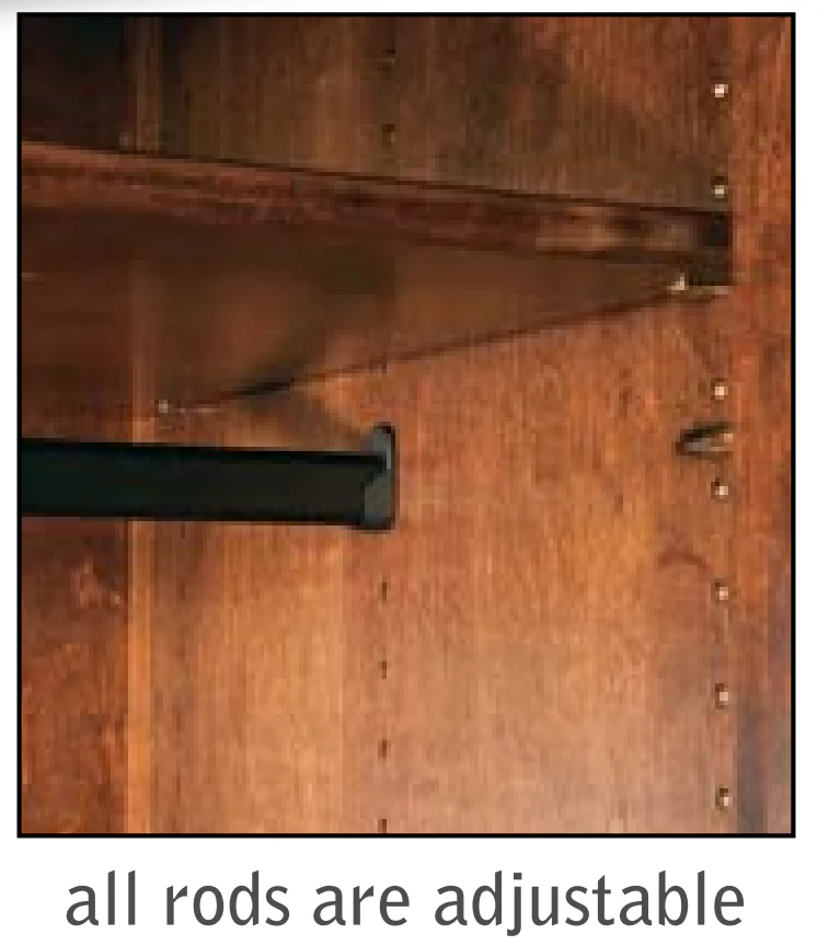 QW Amish Boulder Creek Double Wardrobe Armoire - Image 4