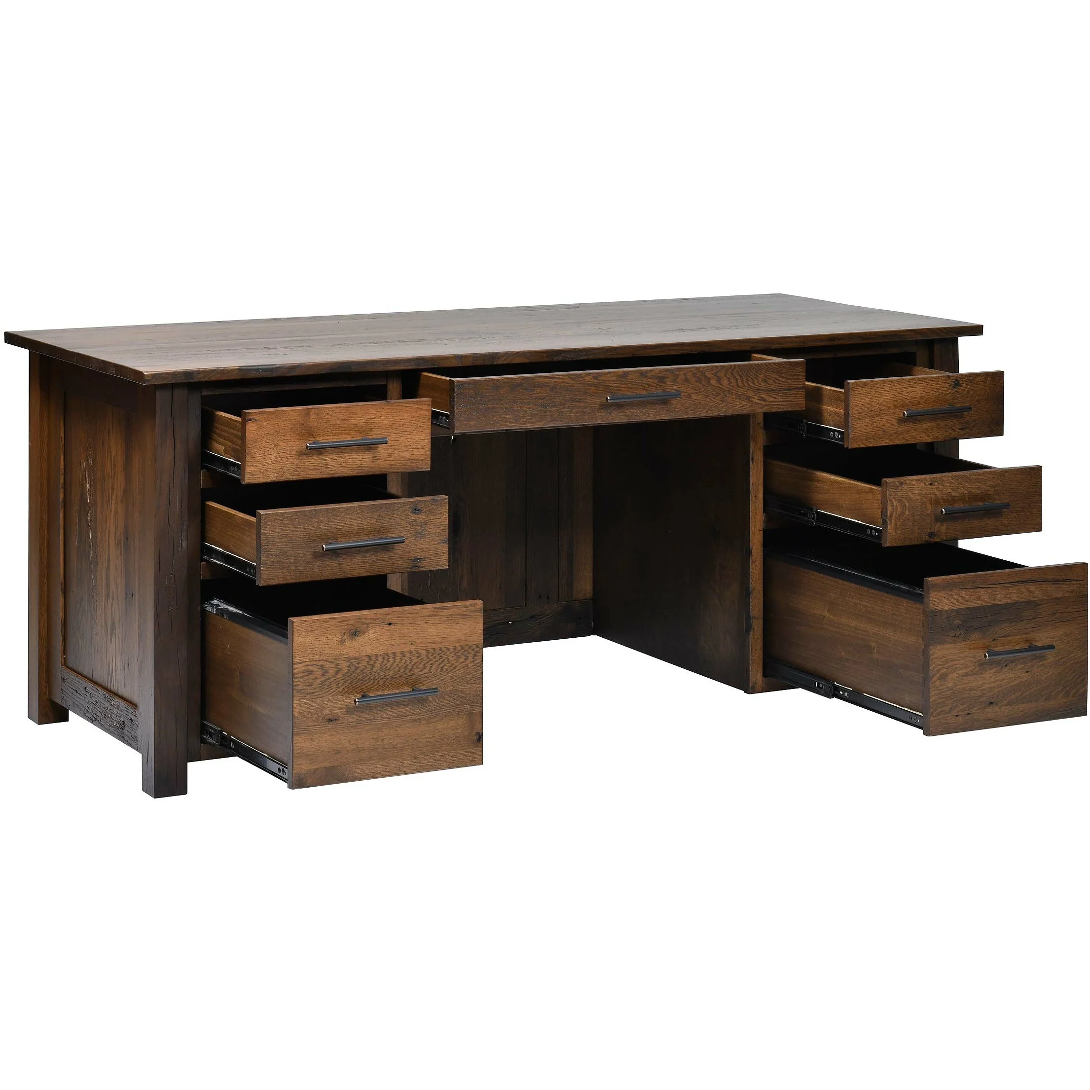 QW Amish Bozeman Reclaimed 72" Executive Desk - Image 2
