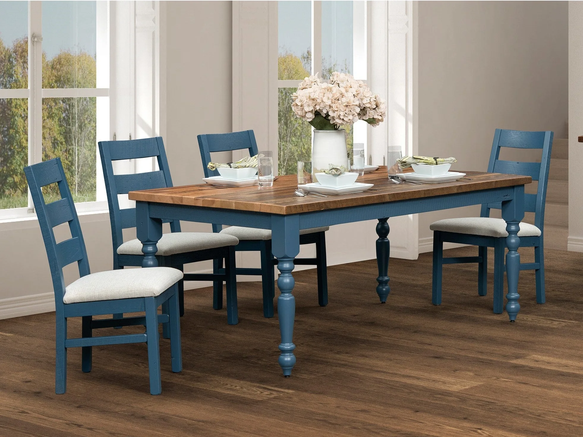 QW Amish Brighthouse Reclaimed Barnwood 7pc Set