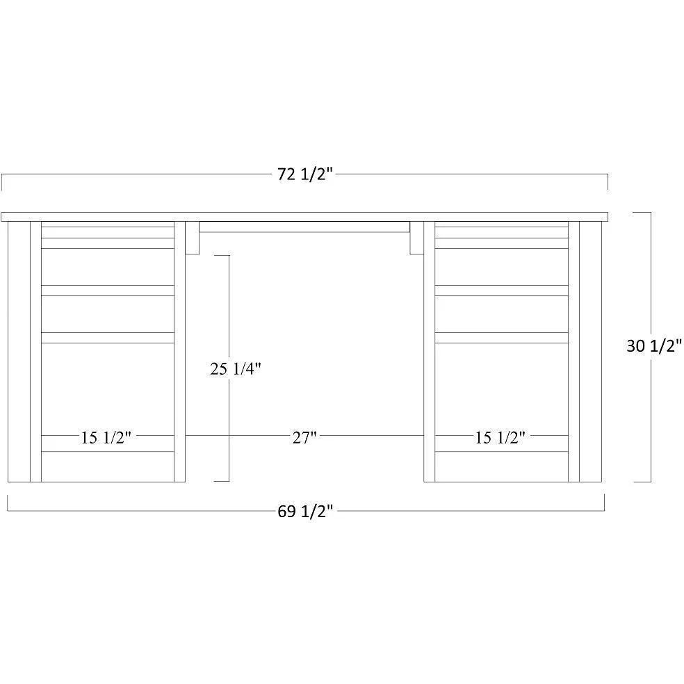 QW Amish Buckingham 72" Executive Desk - Image 4