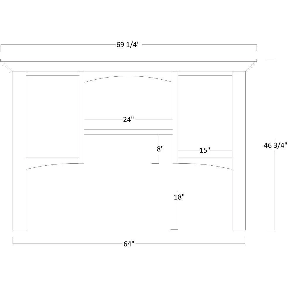 QW Amish Buckingham U-Shape Desk w/ Optional Hutch - Image 7