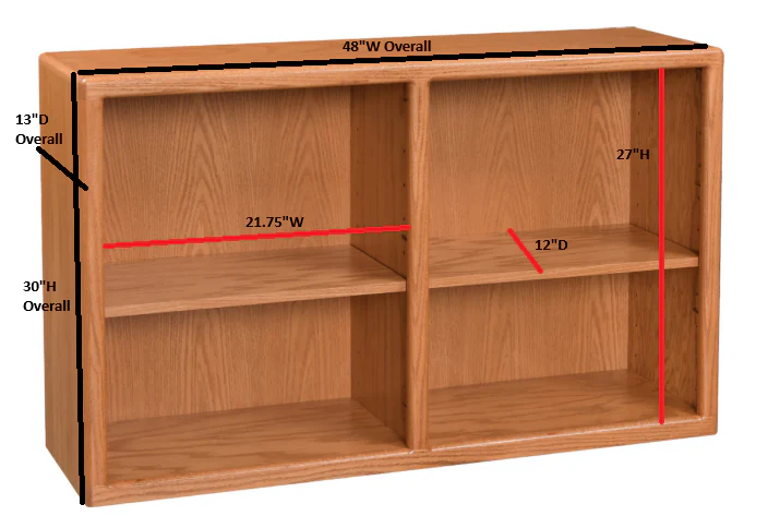 QW Amish Bullnose Contemporary Bookcase - Image 2