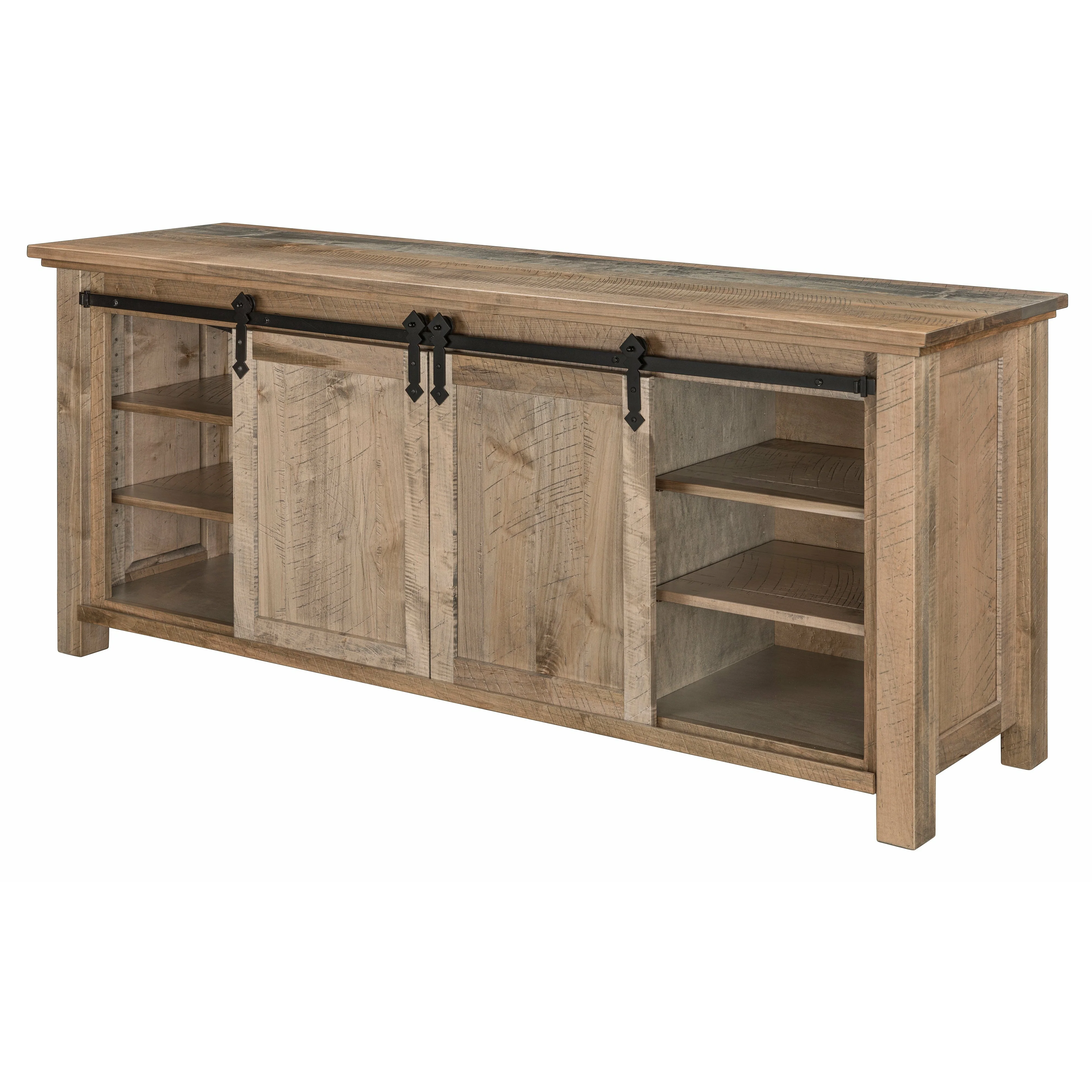 QW Amish Calloway Fireplace Media Console - Image 2
