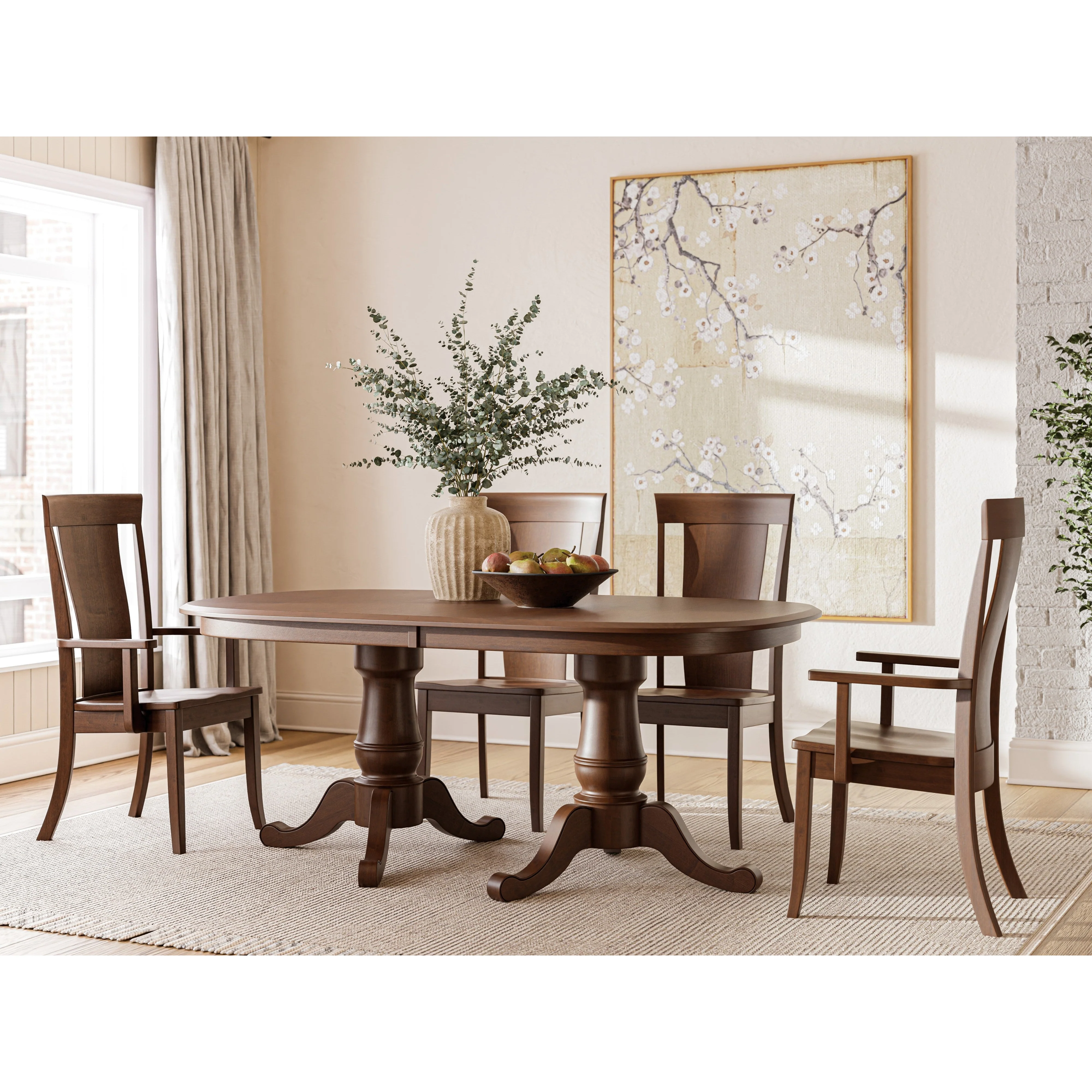 QW Amish Chancellor Double Pedestal Table - Image 2
