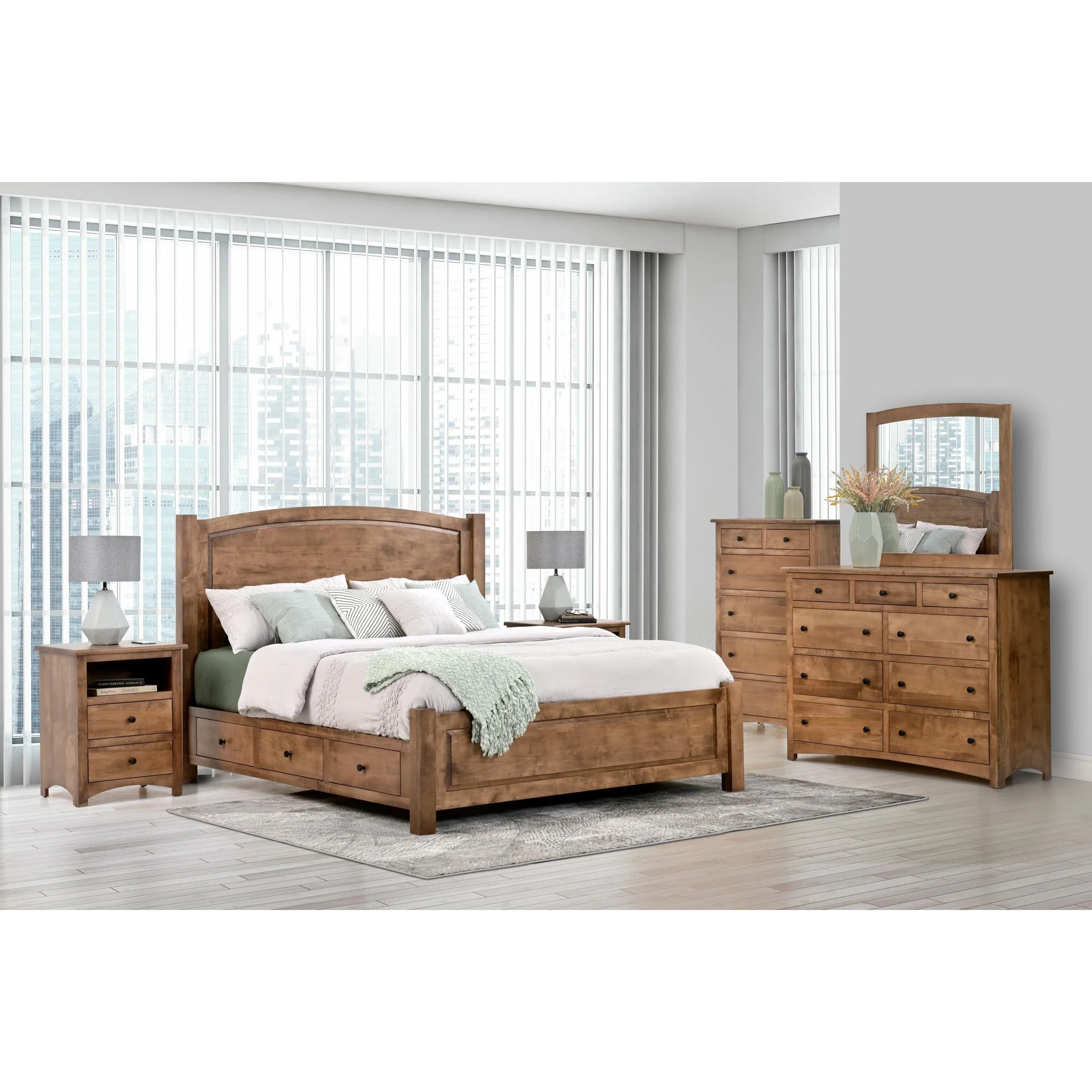 QW Amish Charlotte Low Dresser w/ Optional Mirror - Image 6