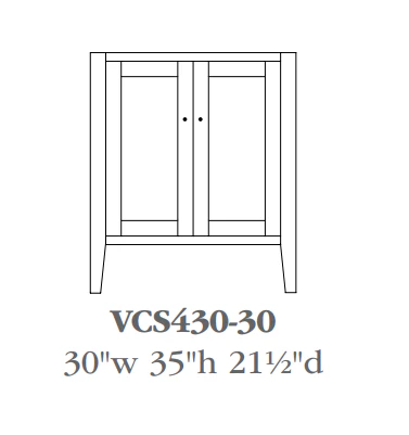 QW Amish Chelsea Vanity (Select Size) - Image 3