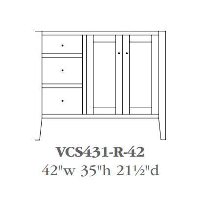 QW Amish Chelsea Vanity (Select Size) - Image 5