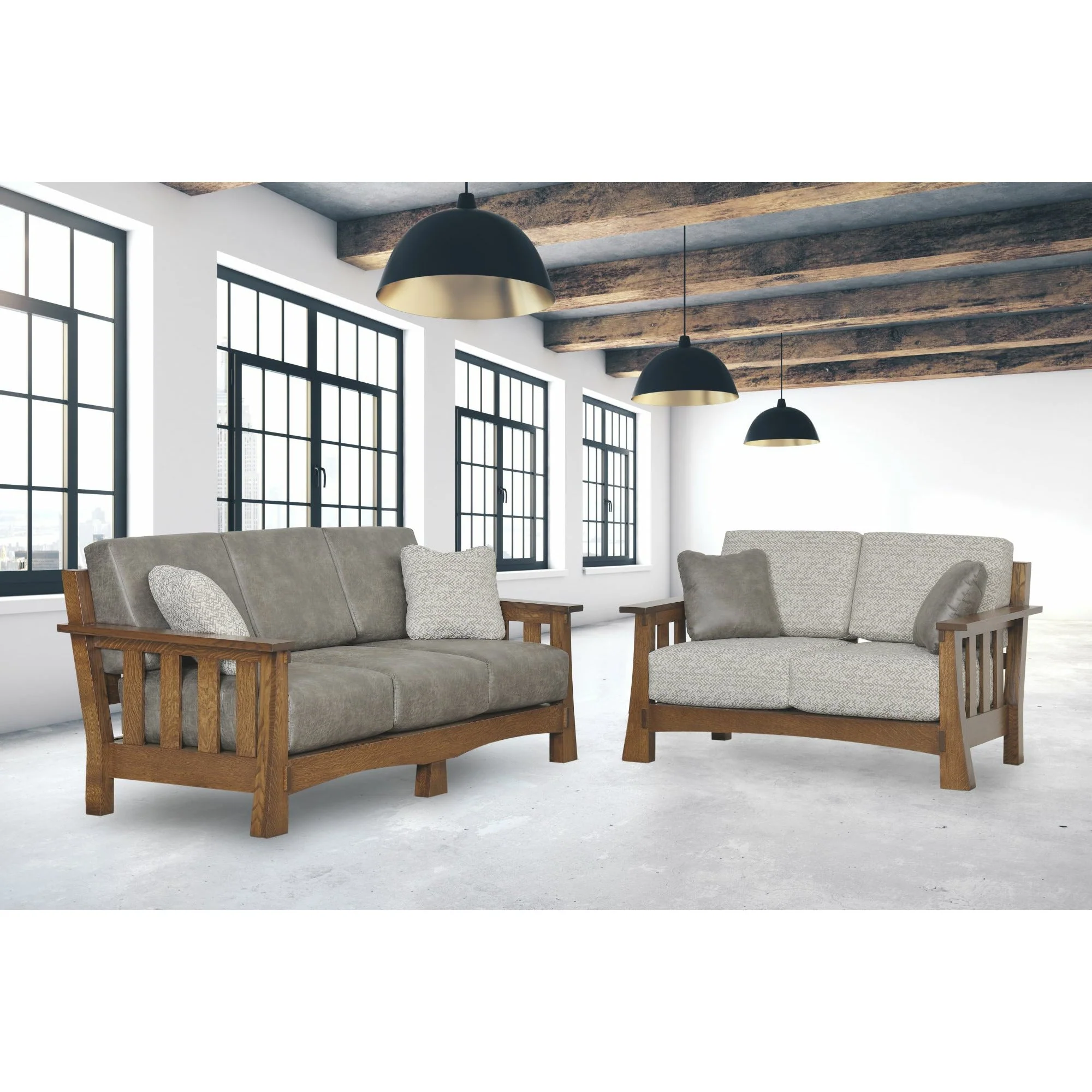 QW Amish Chesterfield Mission Chair - Image 2