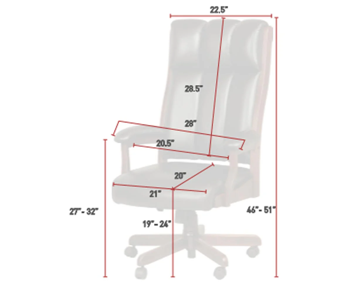 QW Amish Clark Executive Chair - Image 6