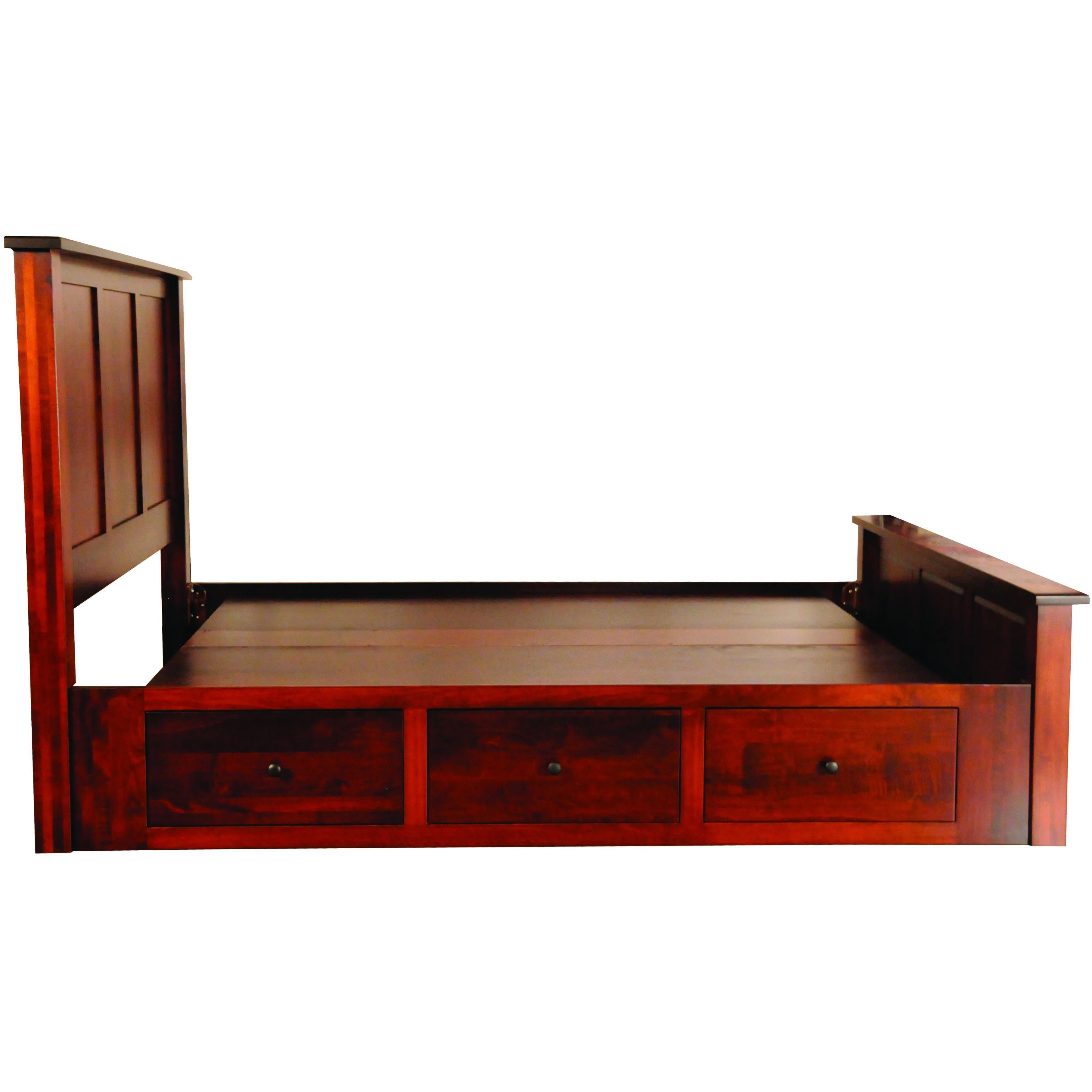 QW Amish Classic Shaker 6 Drawer Storage Bed - Image 2